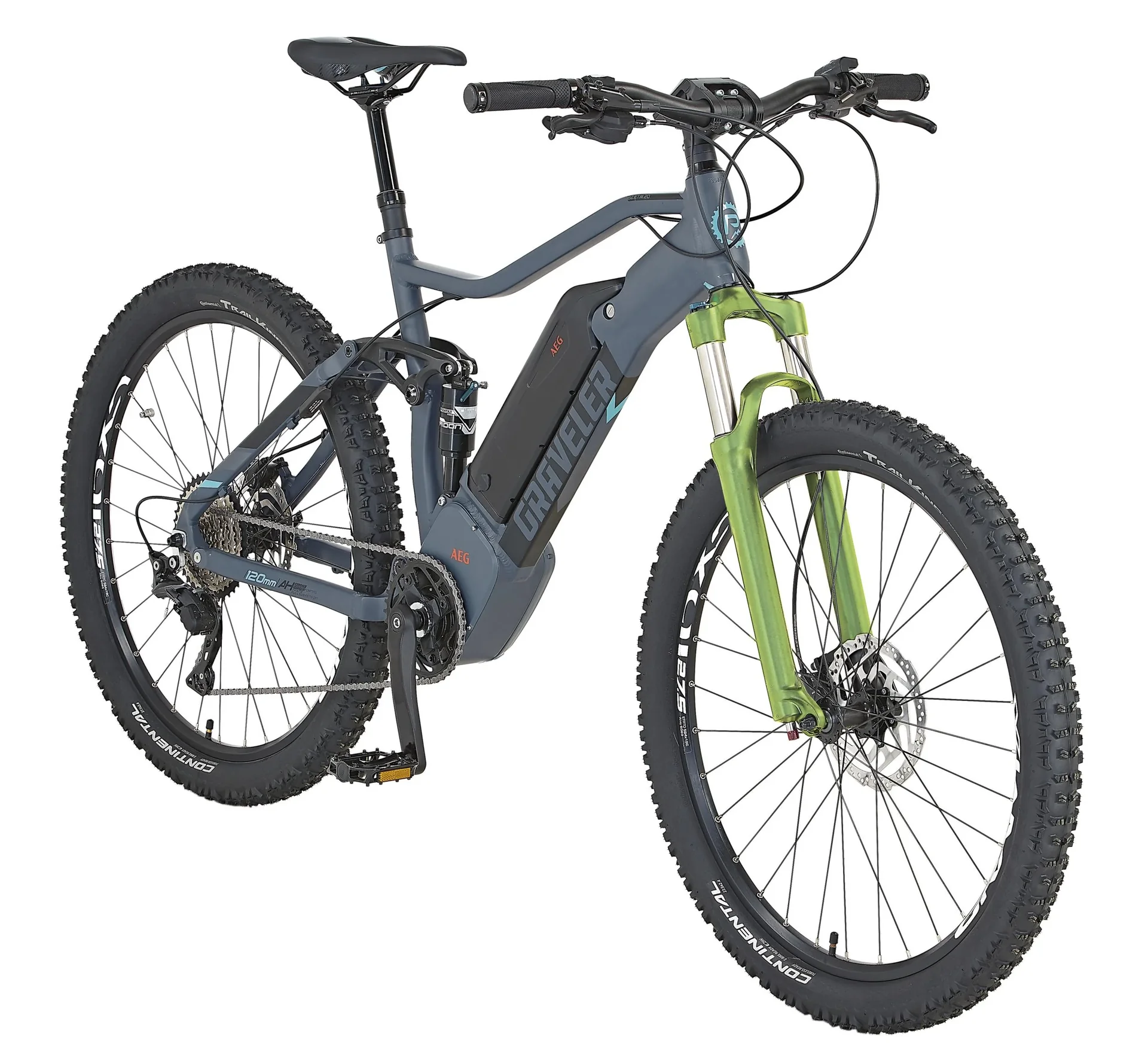 Unisex E-Bike MTB 27,5 Zoll, Rahmengröße 48 cm, 10-Gang Kettenschaltung, anthrazit matt, GRAVELER 22.ETM.20 - 0