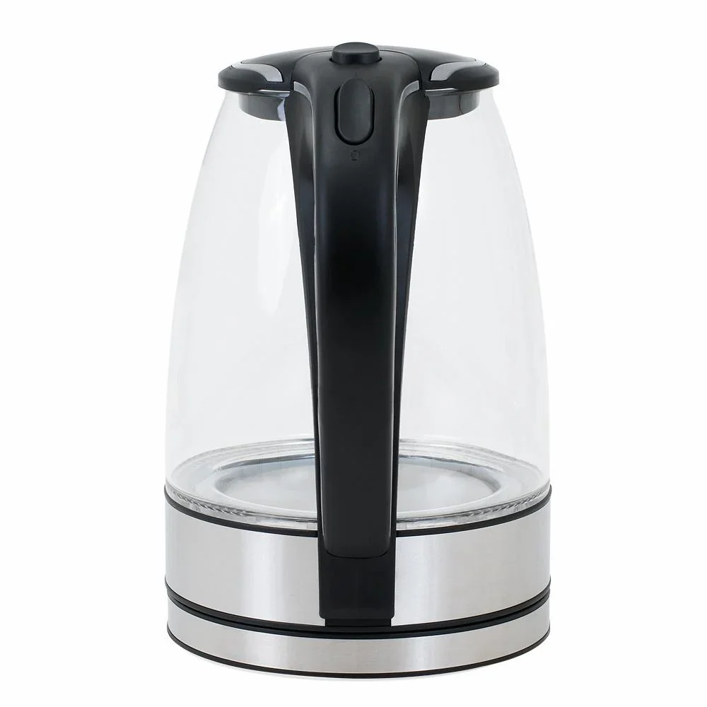 Wasserkocher schwarz/silbern Glas/Edelstahl 1,7L - 2