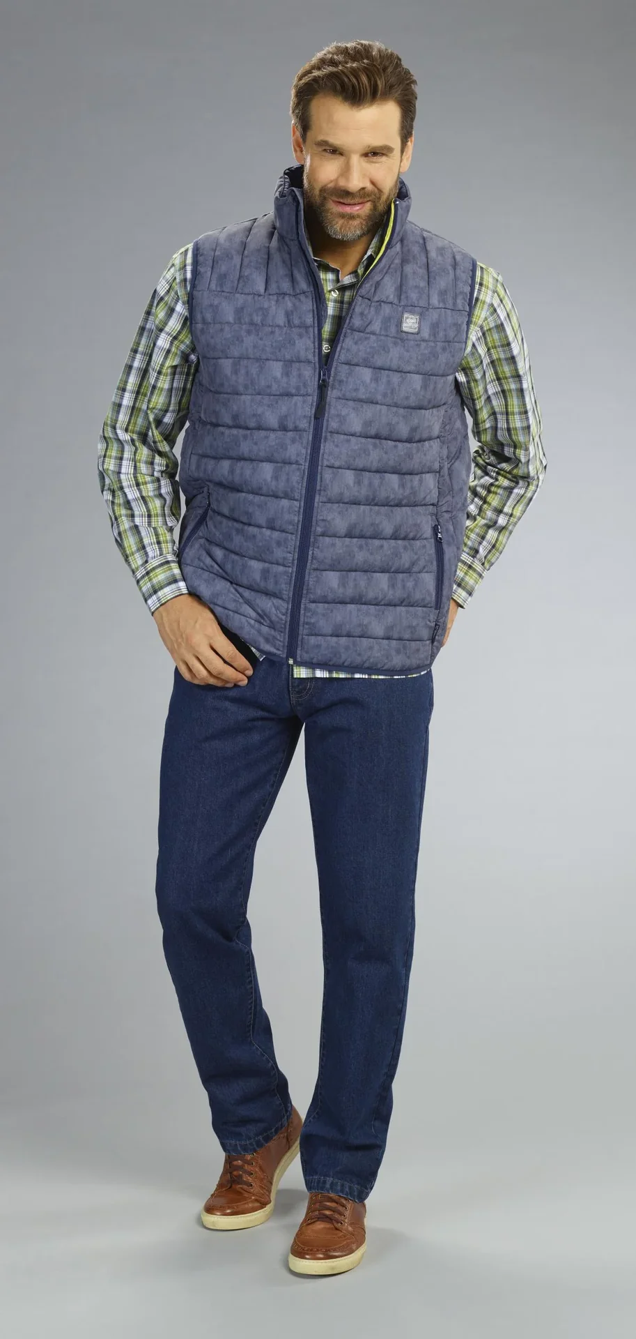 Weste mit Reißverschluss, Farbe blau, Gr.M - 3