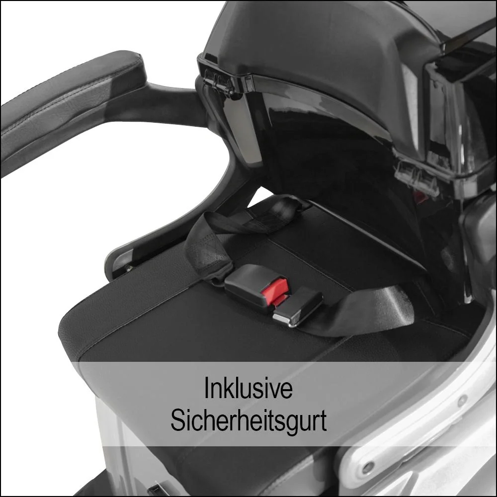 4-Rad E-Mobil Palermo 25 km/h silber inklusive Wind- und Wetterschutz - 10
