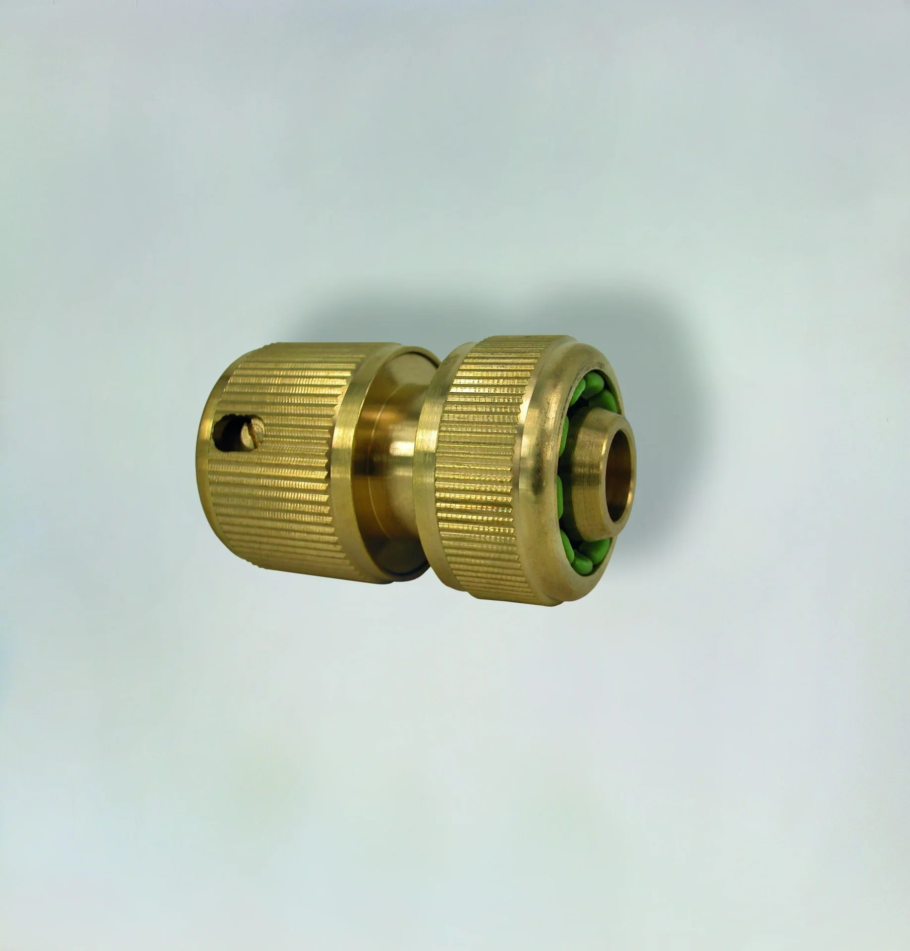 Schlauchanschlussstück aus Messing, Stecksystem für 1/2", ohne Wasserstopp - 1