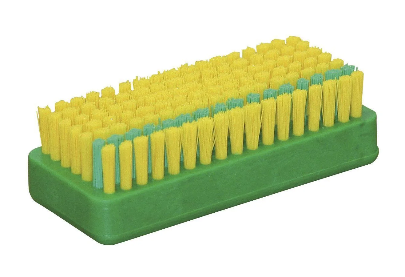 Handwaschbürste mit kräftiger Nagelreihe, Farbe gelb/grün - 2