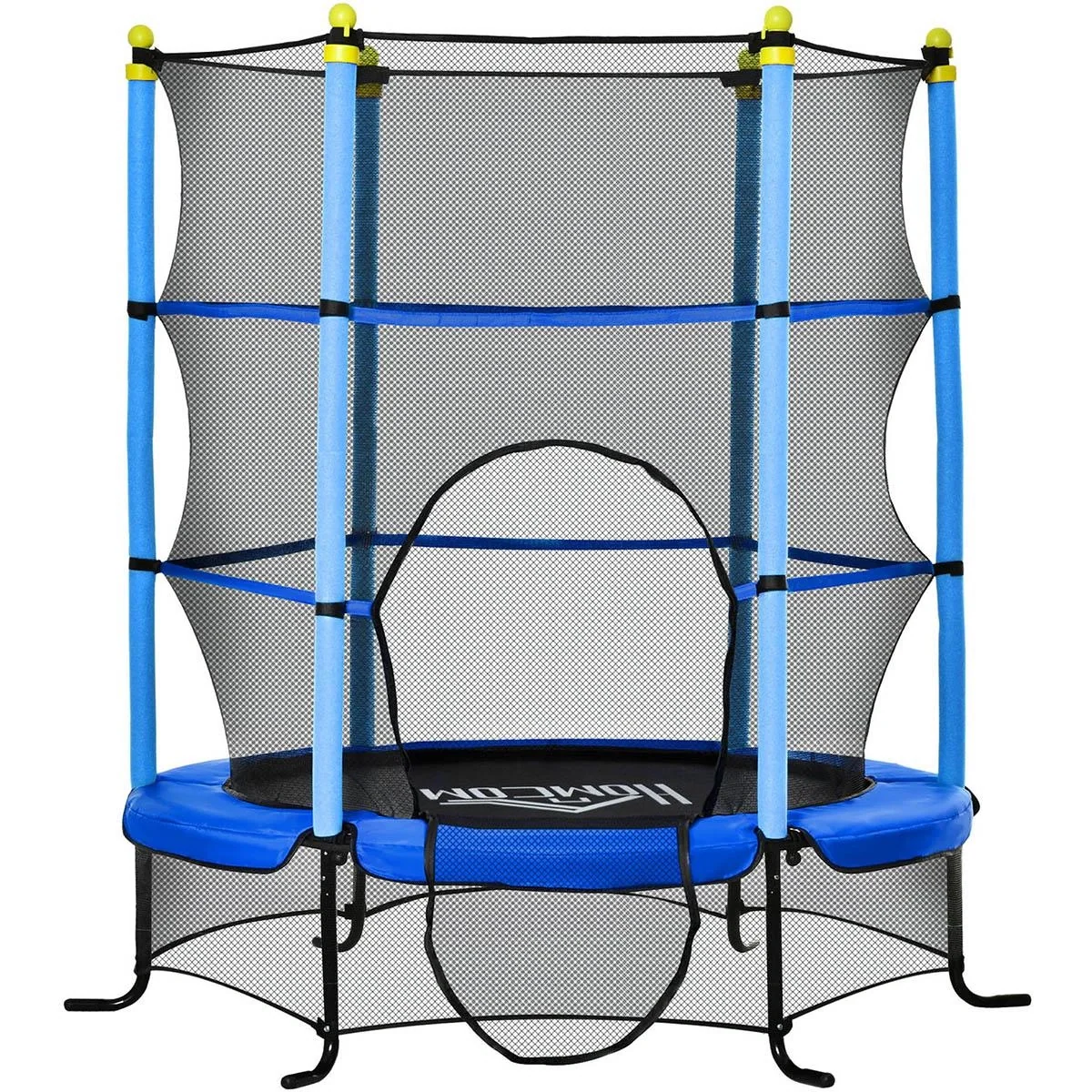 Trampolin Ø163 cm für Kinder mit Sicherheitsnetz und Sicherheitspads für den Innen- und Außenbereich Stahlblau bis zu 45 - 5