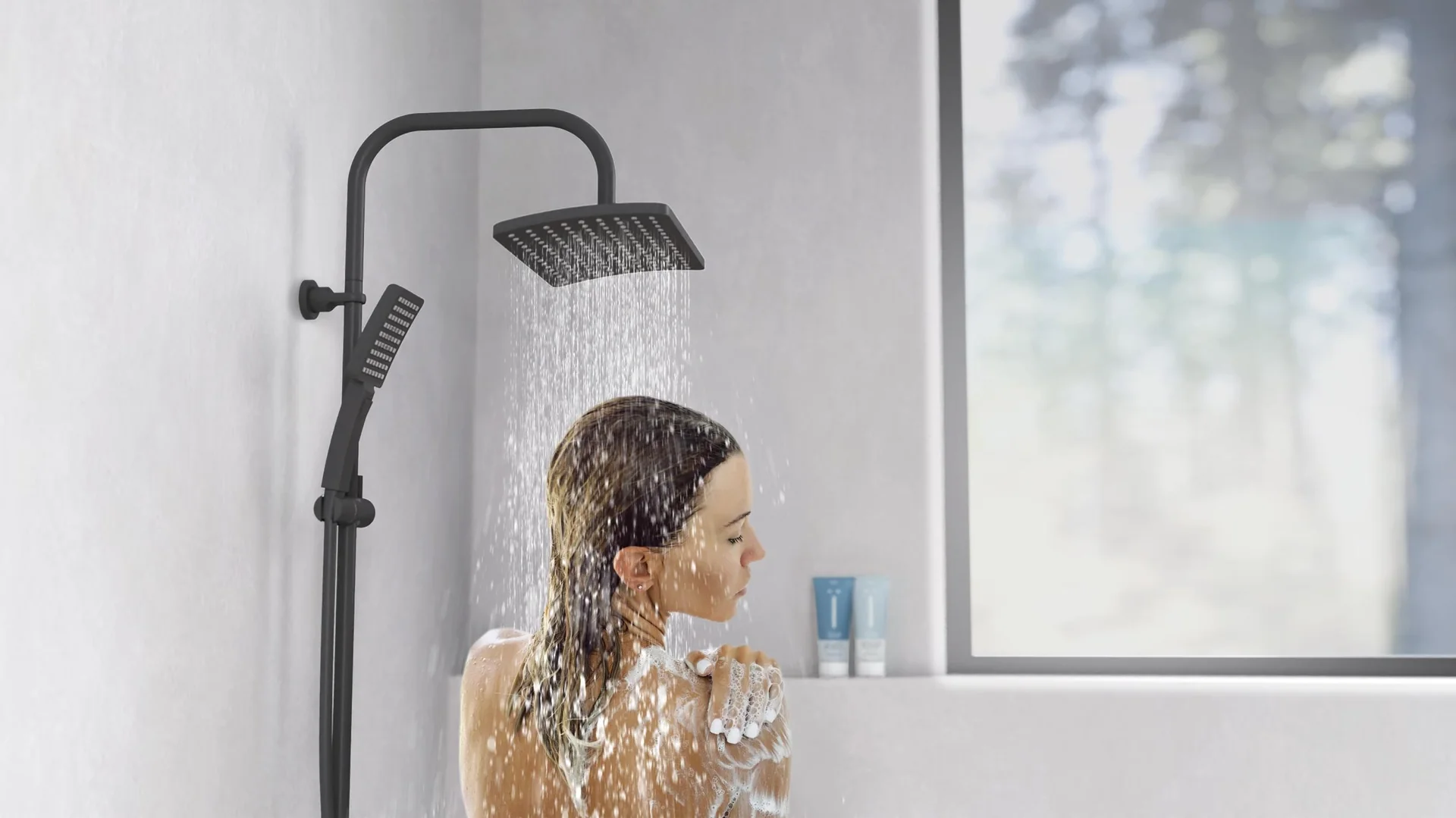 Überkopf-Brauseset "Mallorca", Schwarz matt - 11