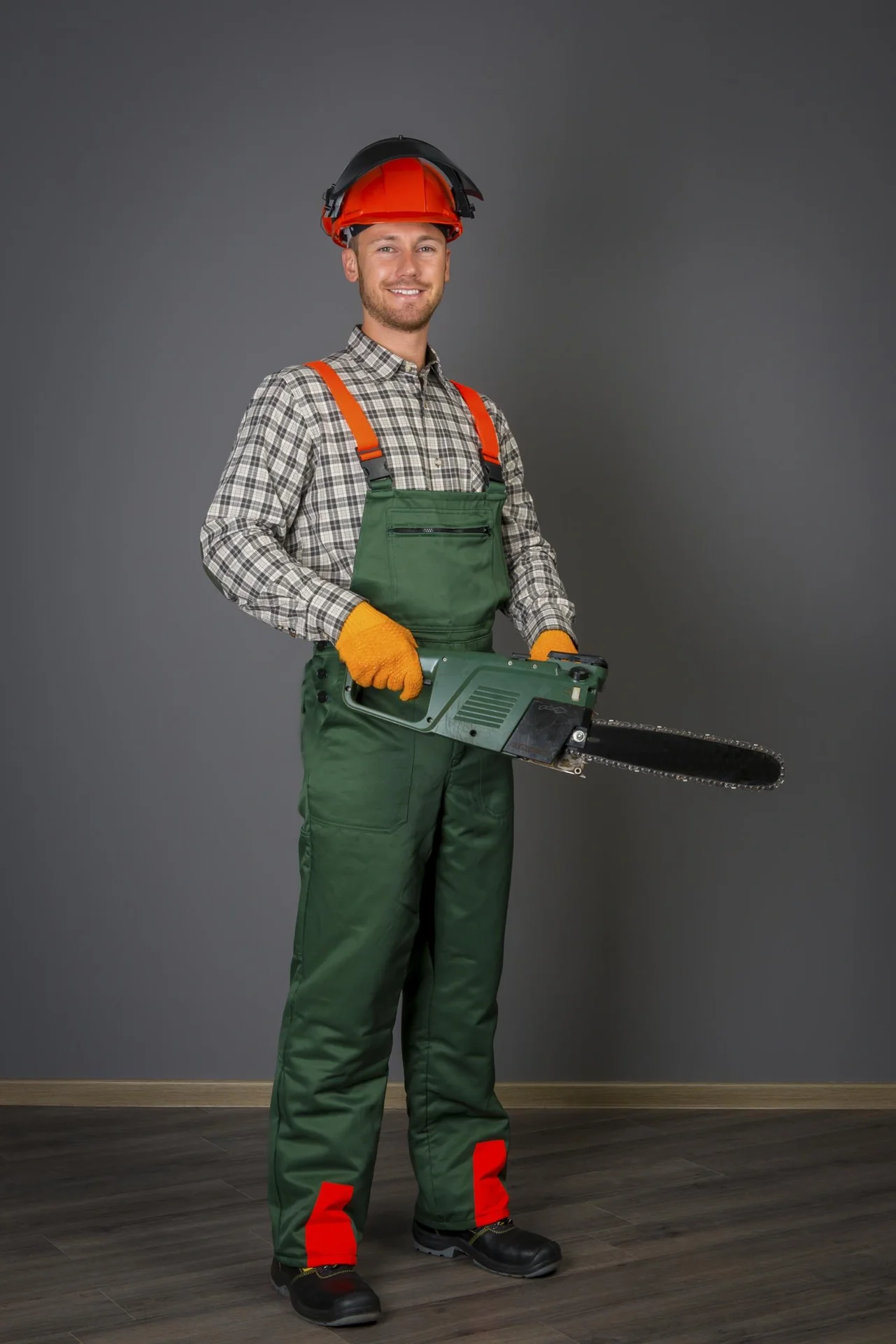 Schnittschutz Sicherheits Starter Set: Hose Gr.54, Helm, Handschuhe - 12