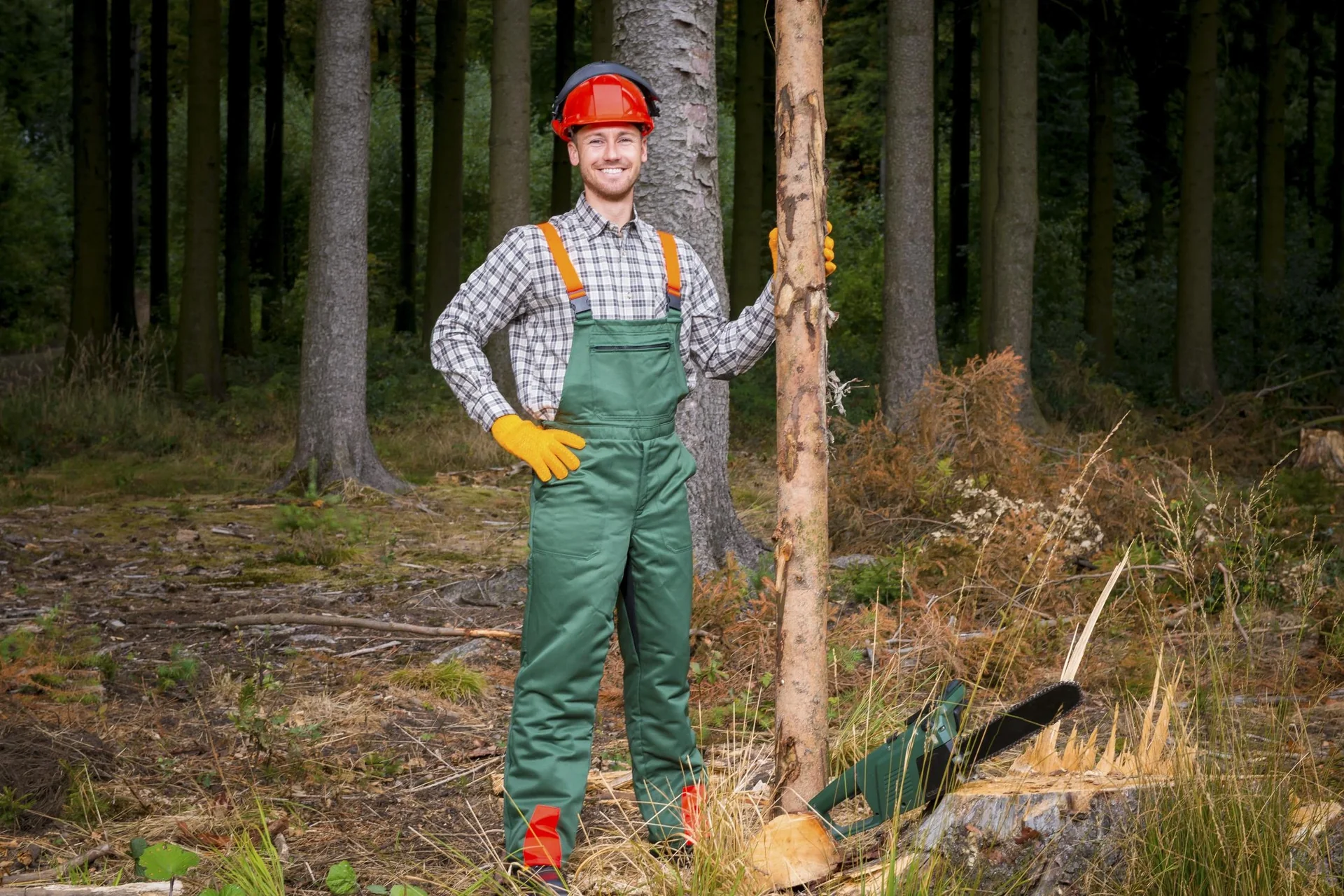 Schnittschutz Sicherheits Starter Set: Hose Gr.56, Helm, Handschuhe - 12