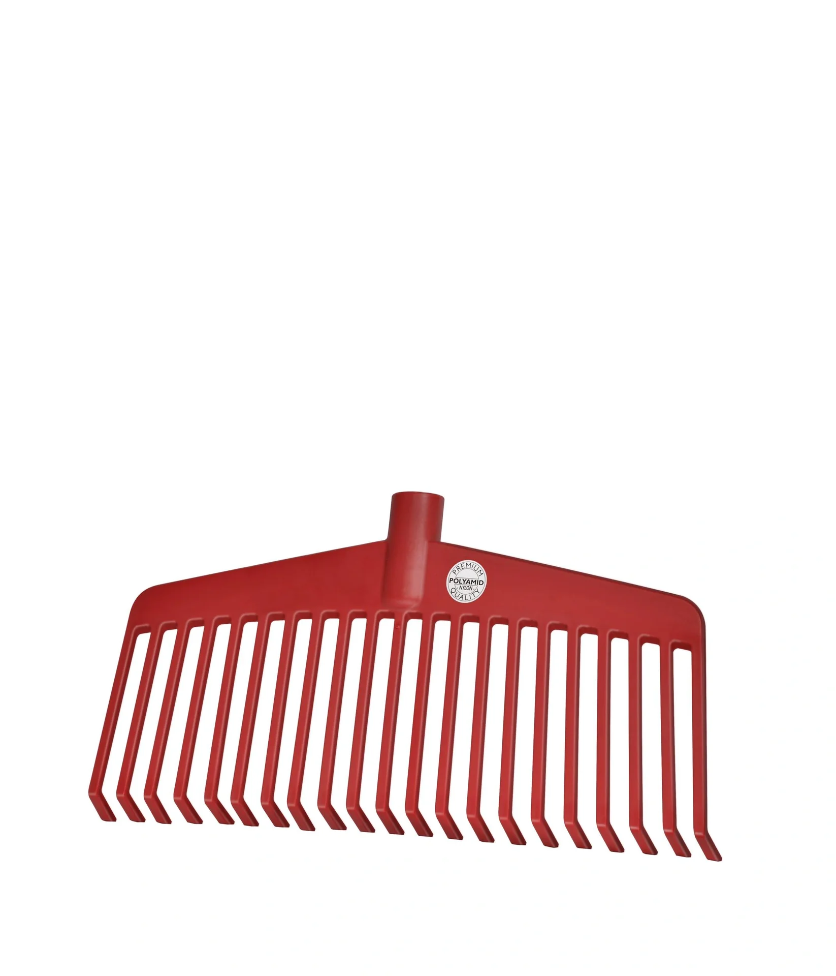 Profi-Nylon-Laubbesen, hochwertiger Kunststoff, rot, 21 Zinken, Dülle, Breite 380 mm, ohne Stiel - 1