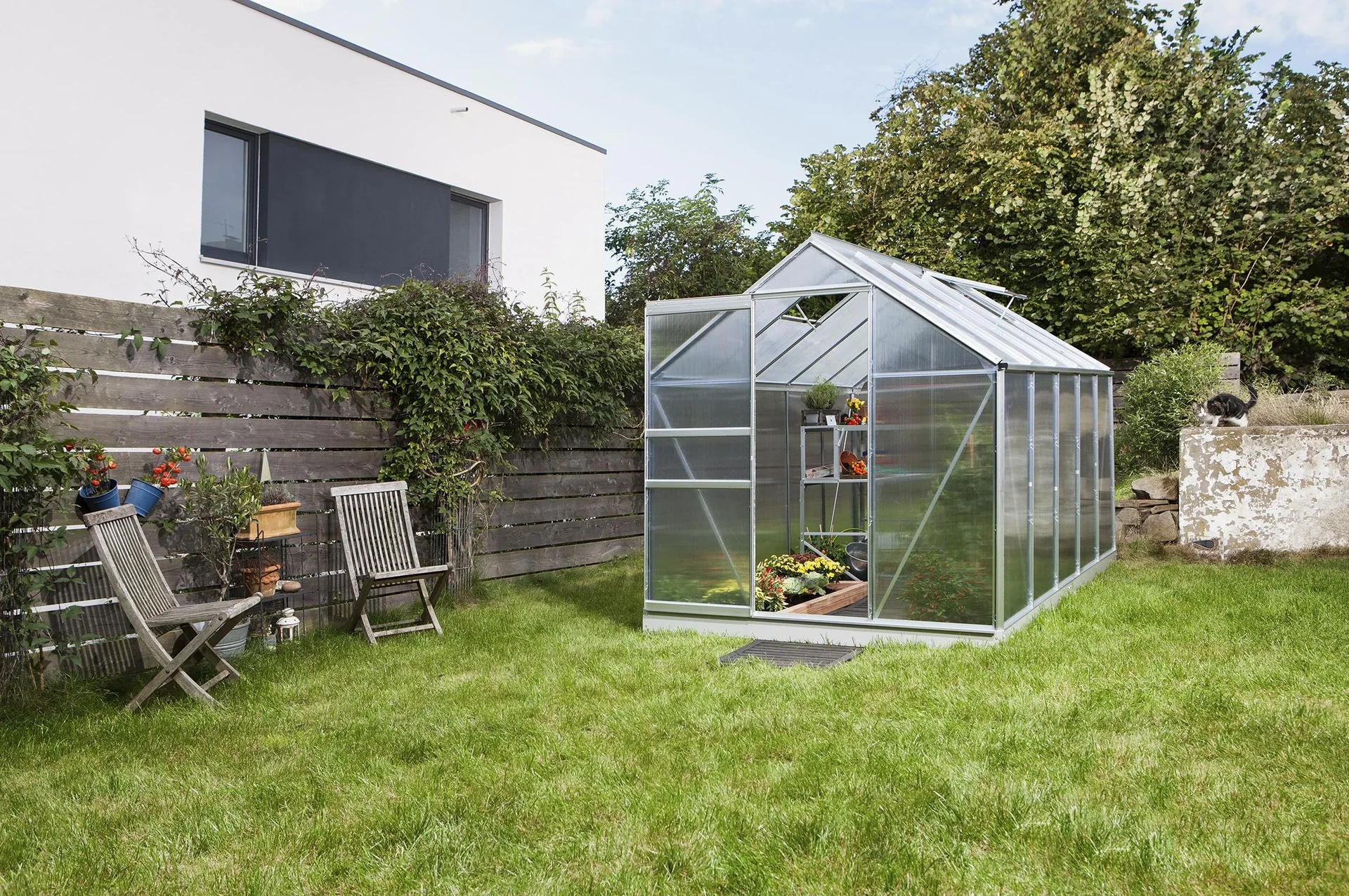 Gewächshaus Venus 6200 HKP 6 mm, Farbe alu - 8