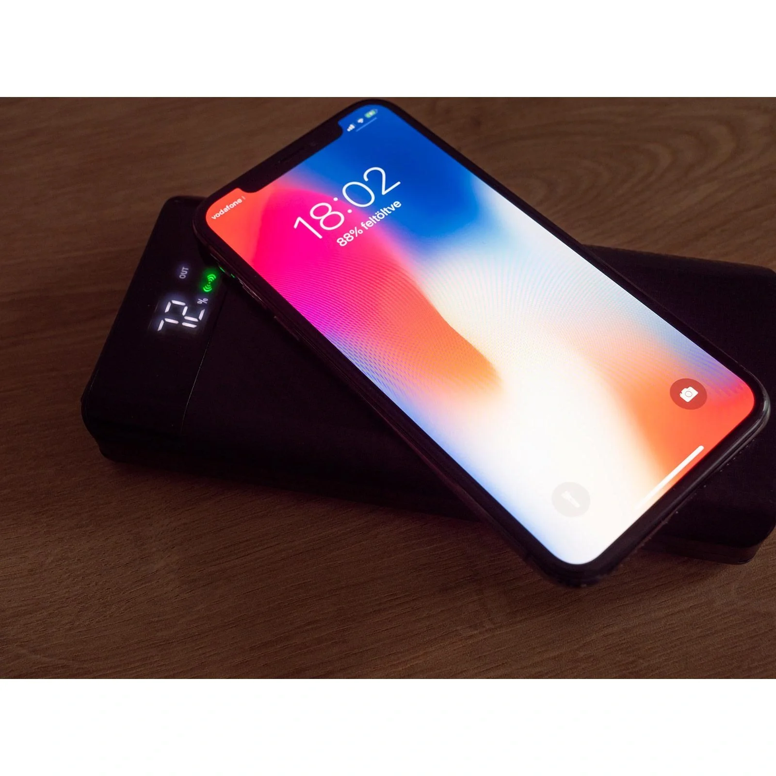 VT-3508 Netzteil mit drahtloser QI-Ladefunktion - 20.000mah - einschließlich Mikro-USB-Kabel - schwarz - 9