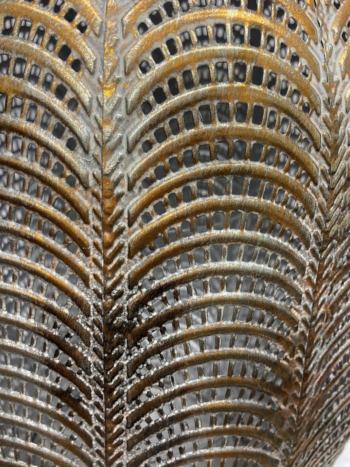 Laterne Metall Antik mit Glaseinsatz - 4