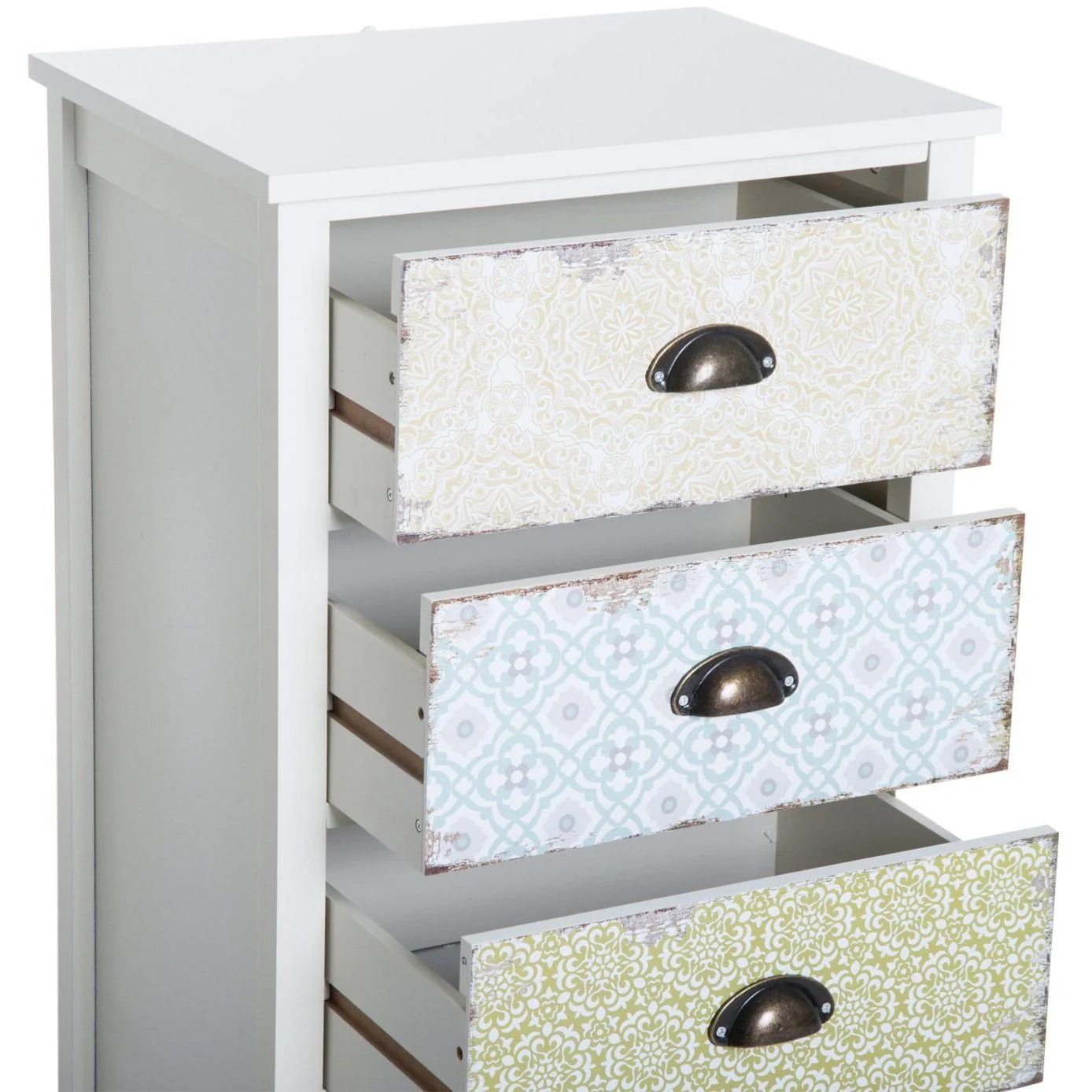 Kommode Beistellschrank mit 5 Schubladen Holz Bunt - 5