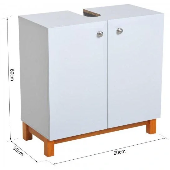 Badschrank Bad Unterschrank Badmöbel Weiß - 8