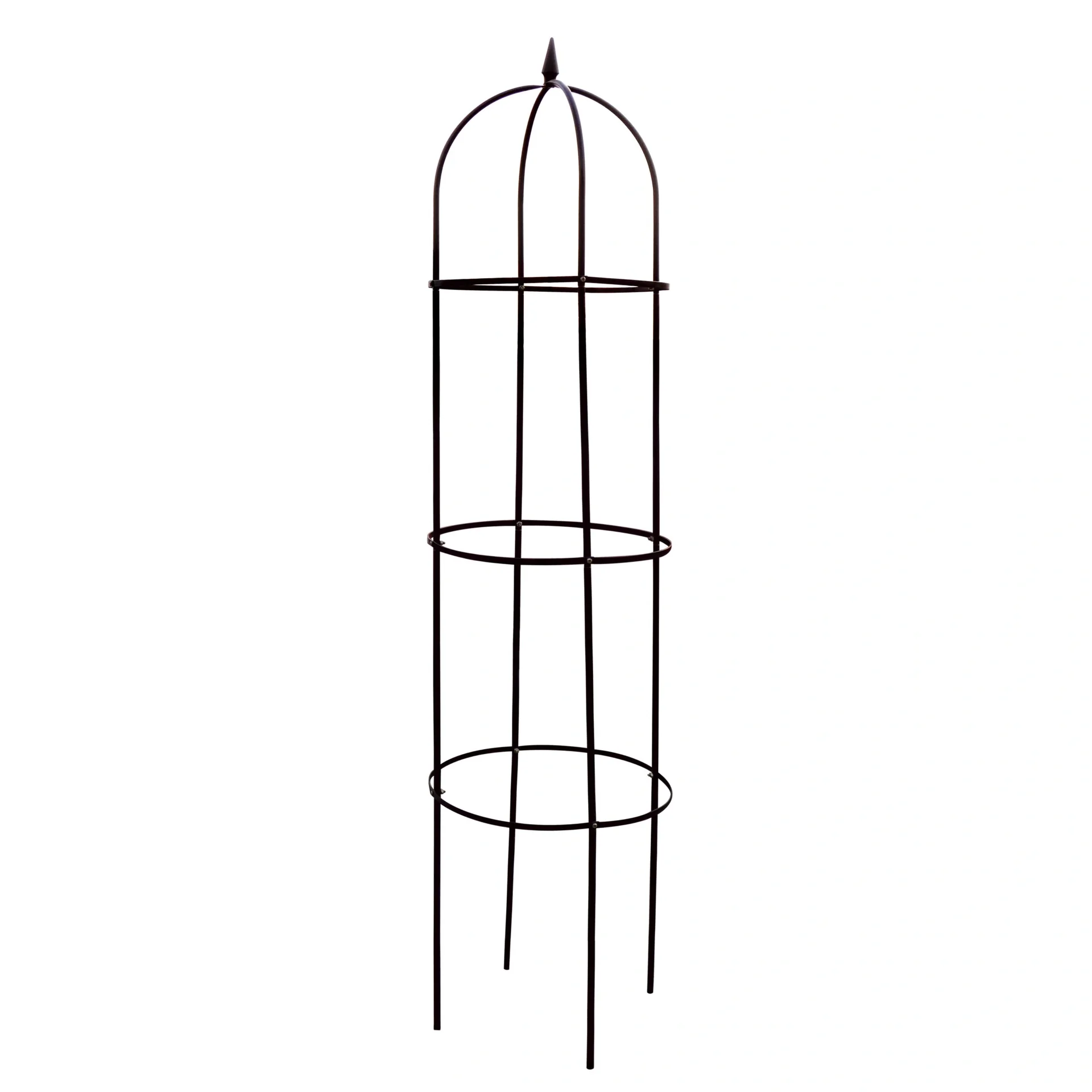 Rankhilfe, Obelisk, aus Stahl, beschichtet, Grün, 192 x 40cm - 2