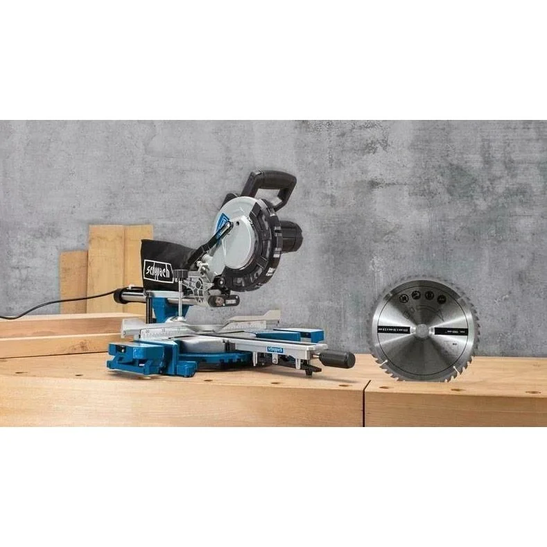 SPEZIAL! Sägebänke und Abzugssäge HM216 - 2000W | 216mm | Laser | 2 Sägeblätter + UMF1550 Ständer - 3