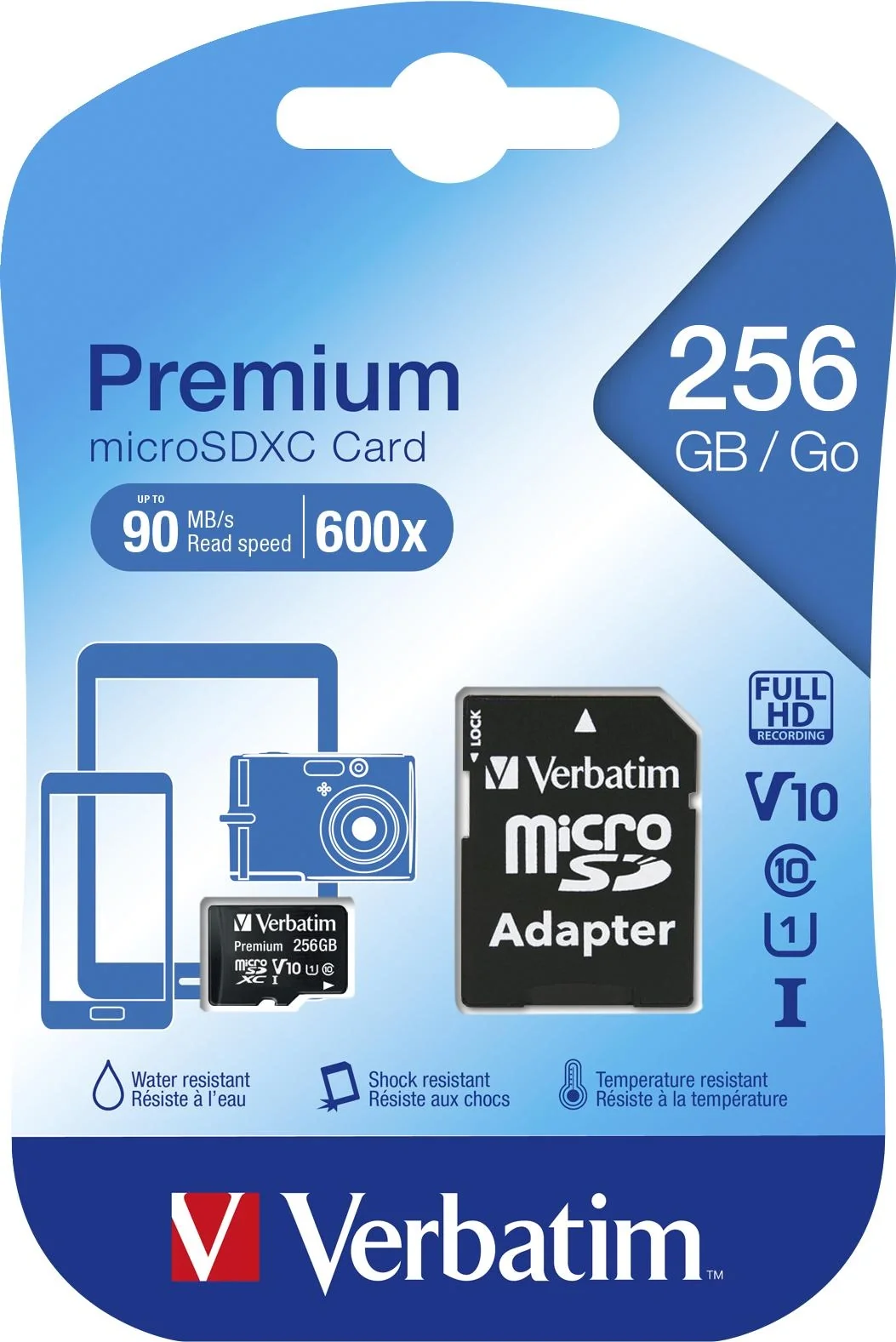 256 GB microSDXC Speicherkarte mit SD Karten-Adapter, Class10 - 5