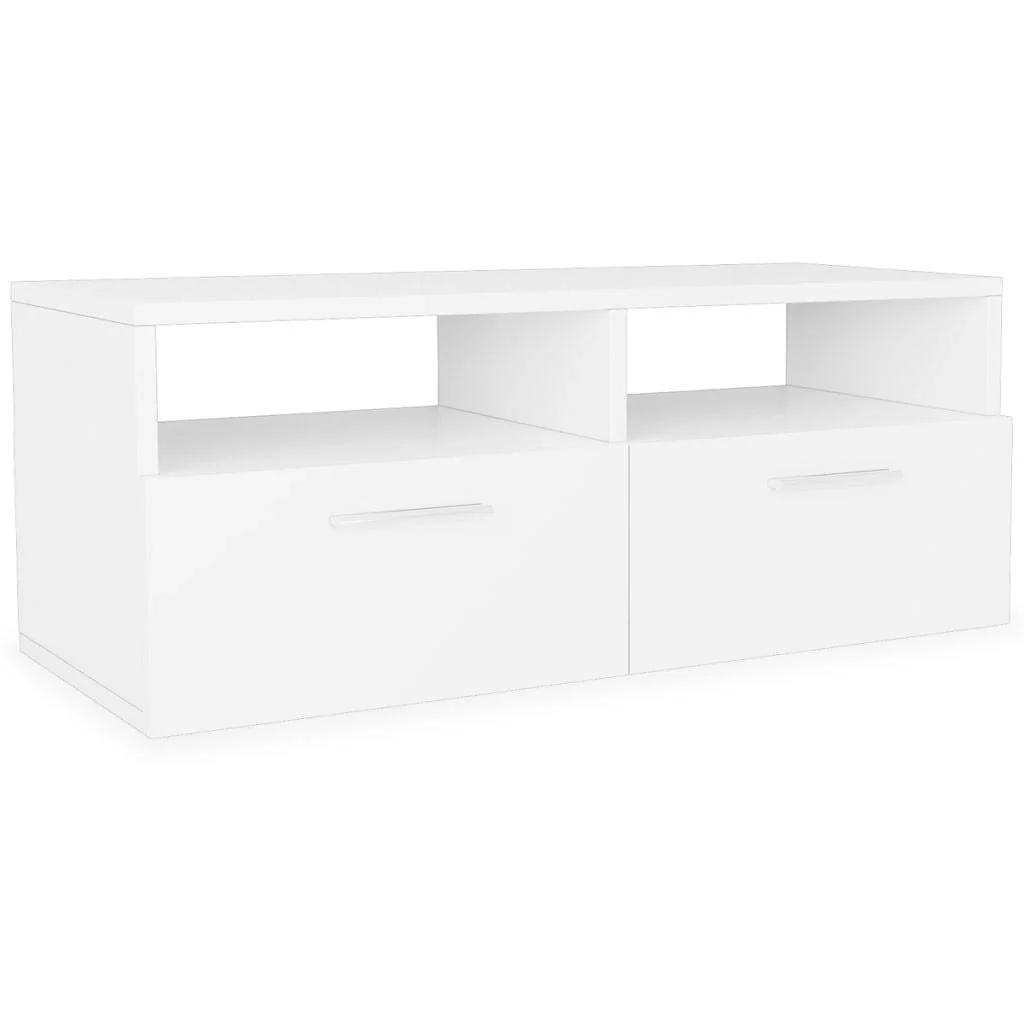 TV-Schrank 95x35x36 cm Spanplatte weiß - 5
