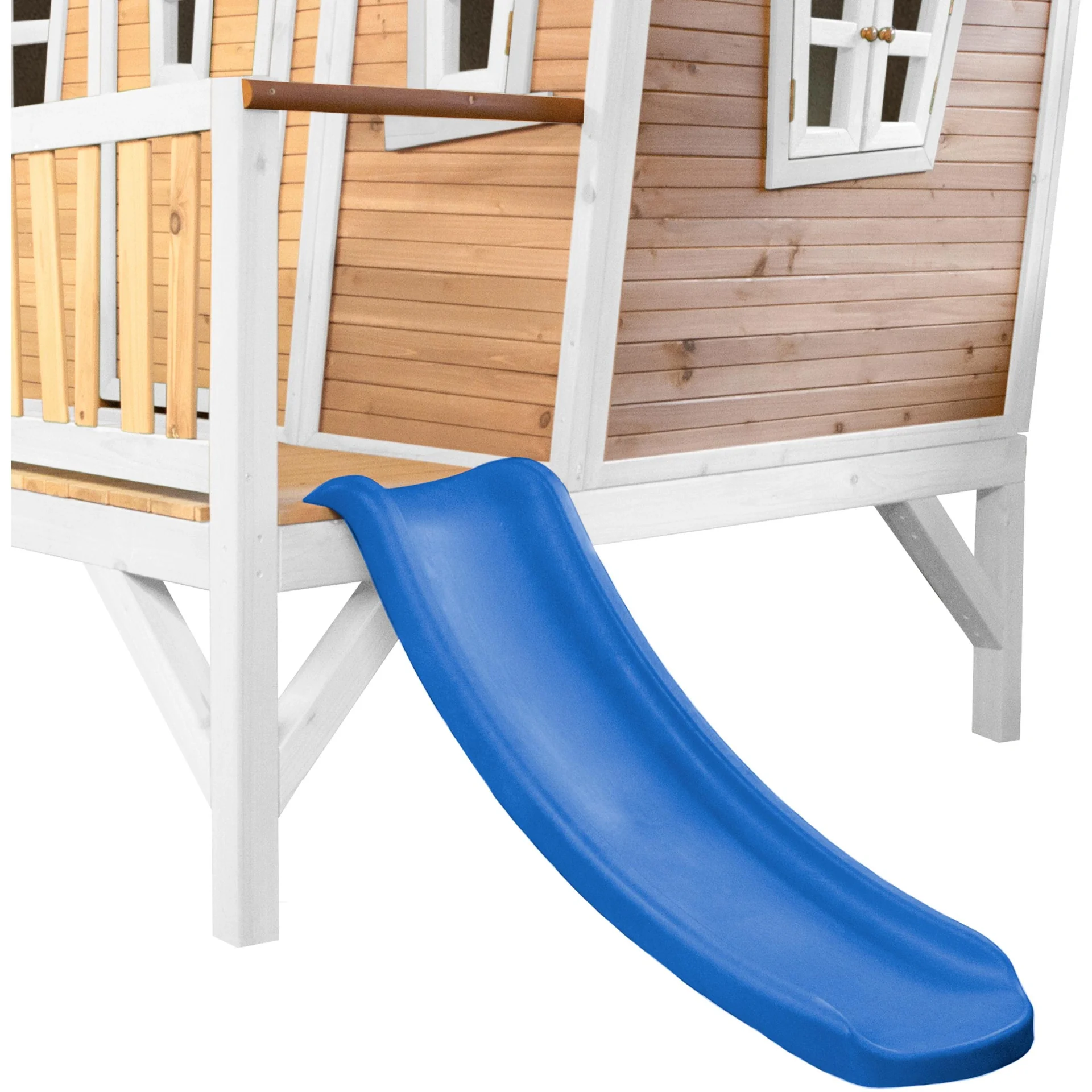 Emma Spielhaus Braun/Weiß - Blaue Rutsche - 12