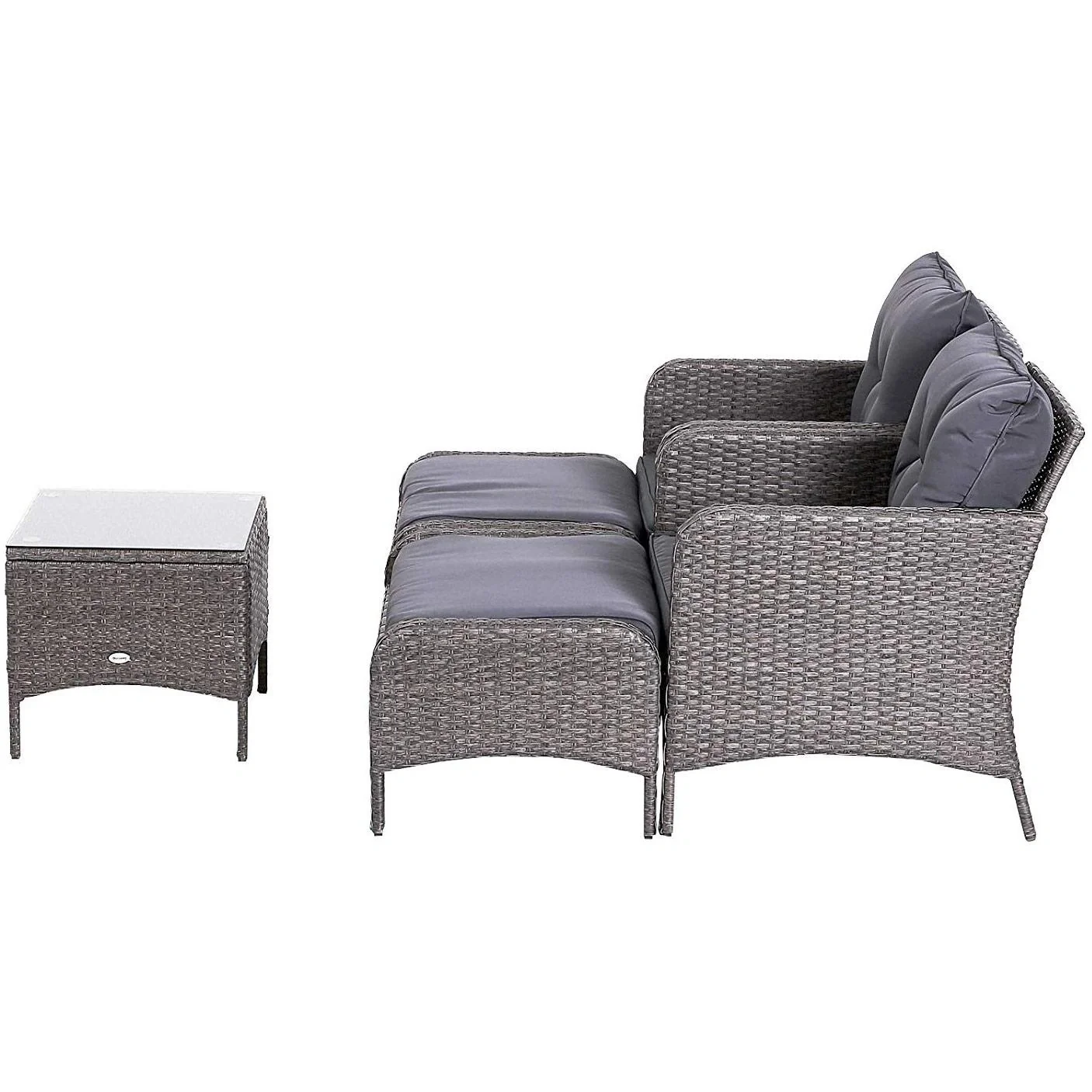 Rattan Sofagarnitur als 5-teiliges Set - 8
