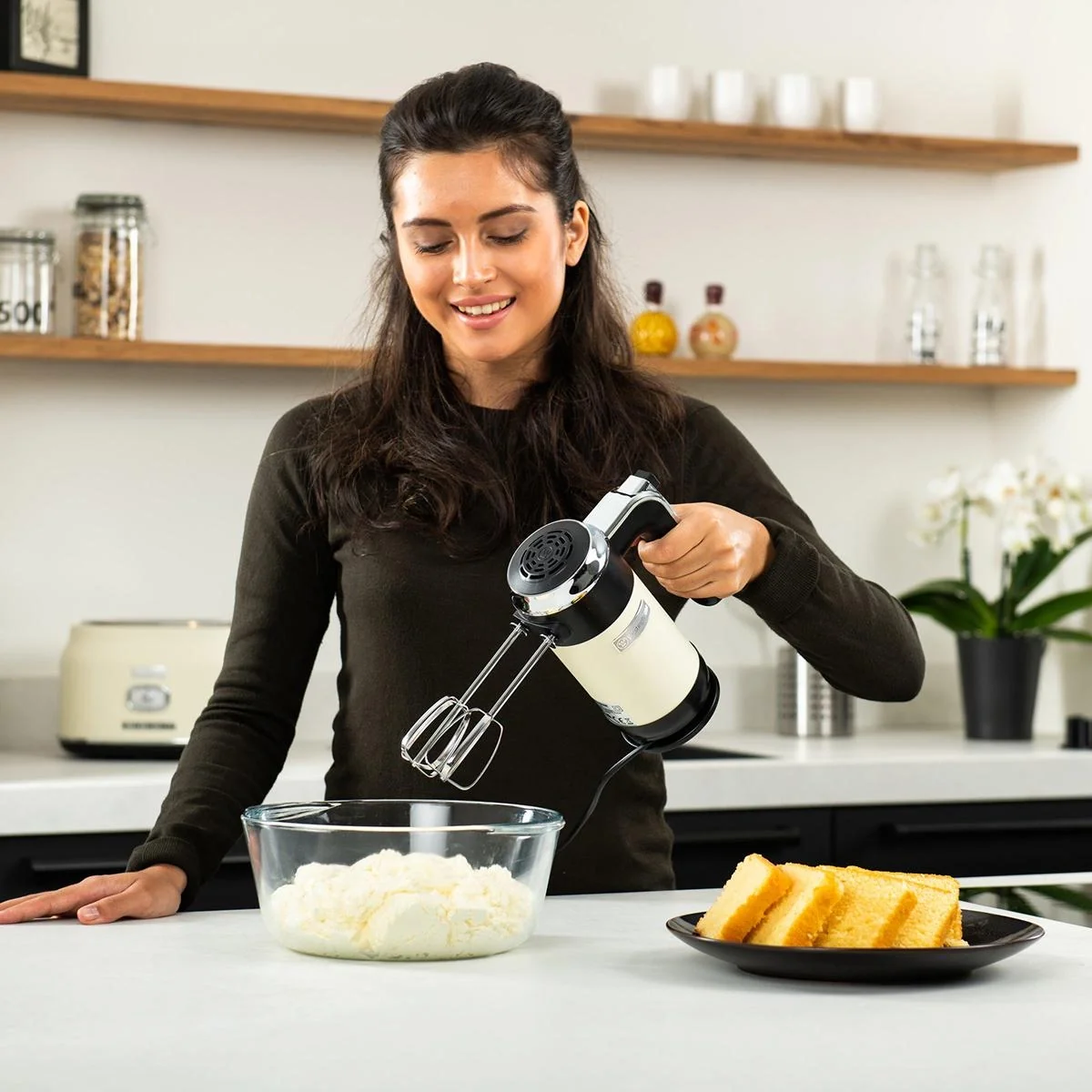 Retro-Handmixer - Weiß - 7