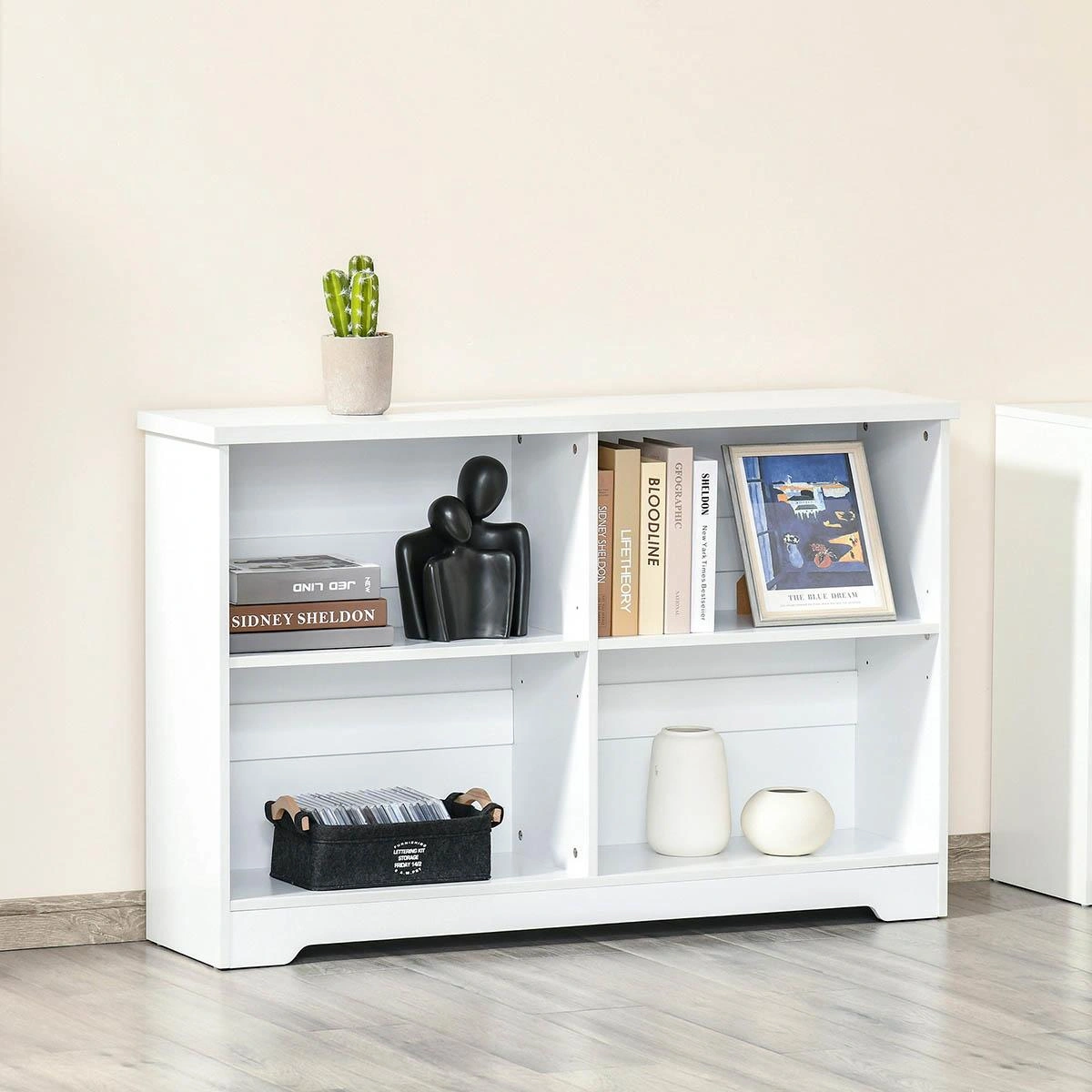 Bücherregal - Weiß - 118 x 29,5 x 76,5 cm - 6