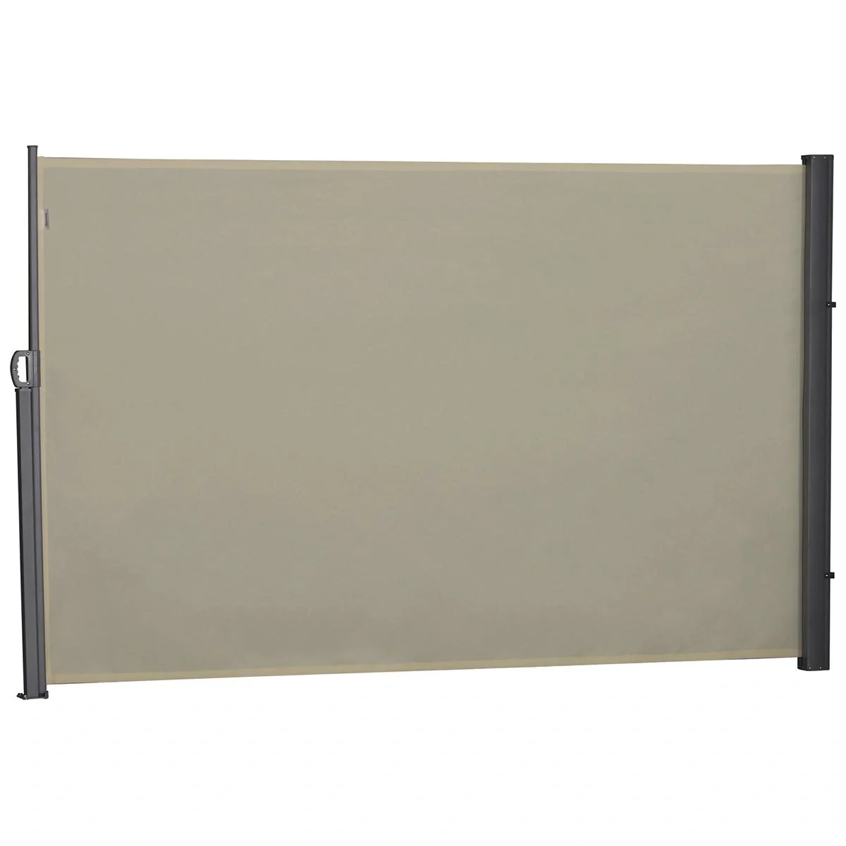 Seitenmarkise, Sicht- und Sonnenschutz, Seitenrollo, Polyester, Beige, 3 x 1,8 m - 3