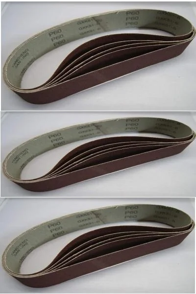 Schleifband Set 76 x 533 mm je 3 Stck. K60-80-100-150-240 - 1