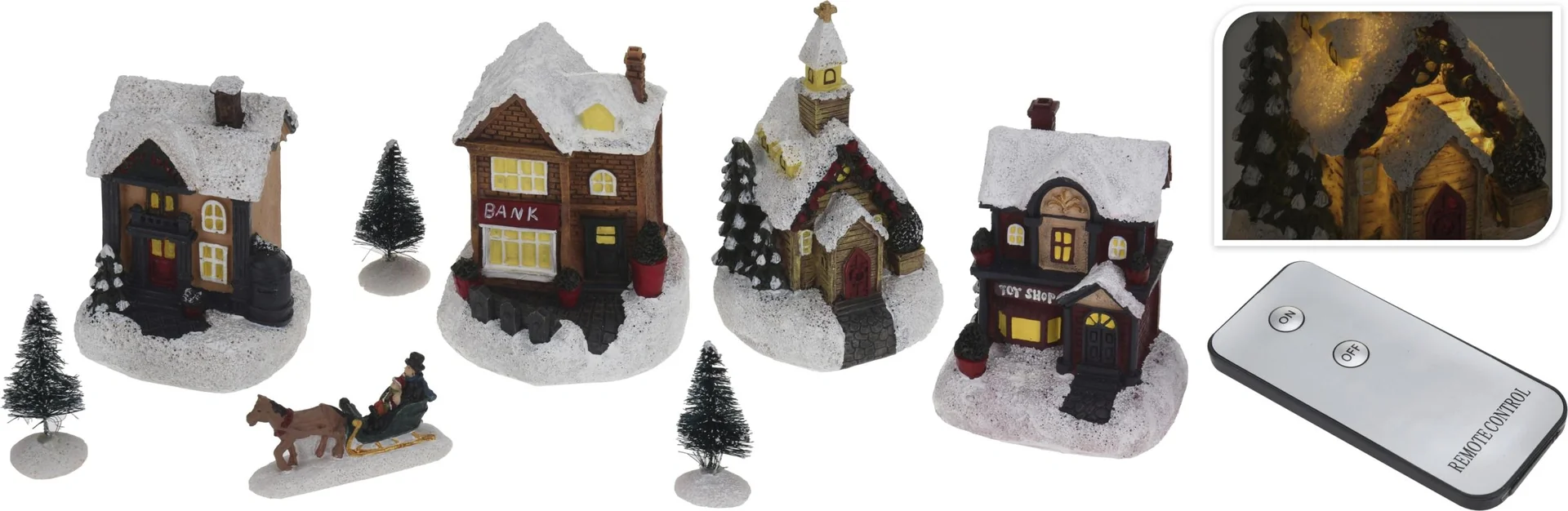 Weihnachtsszene 7-teilig mit Fernbedienung - 3