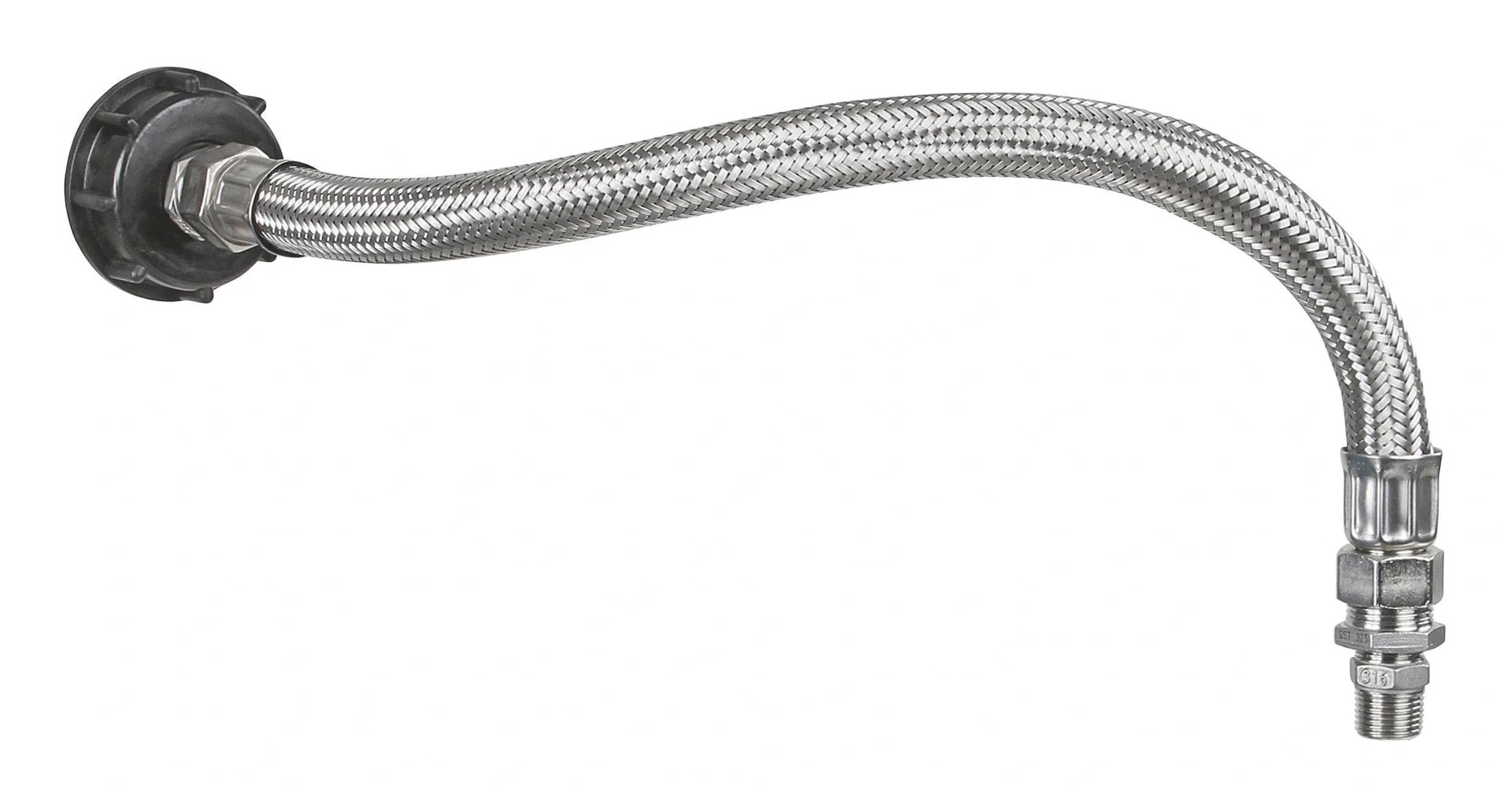 Anschlussset für IBC Behälter - mit flexiblen Panzerschlauch - 3