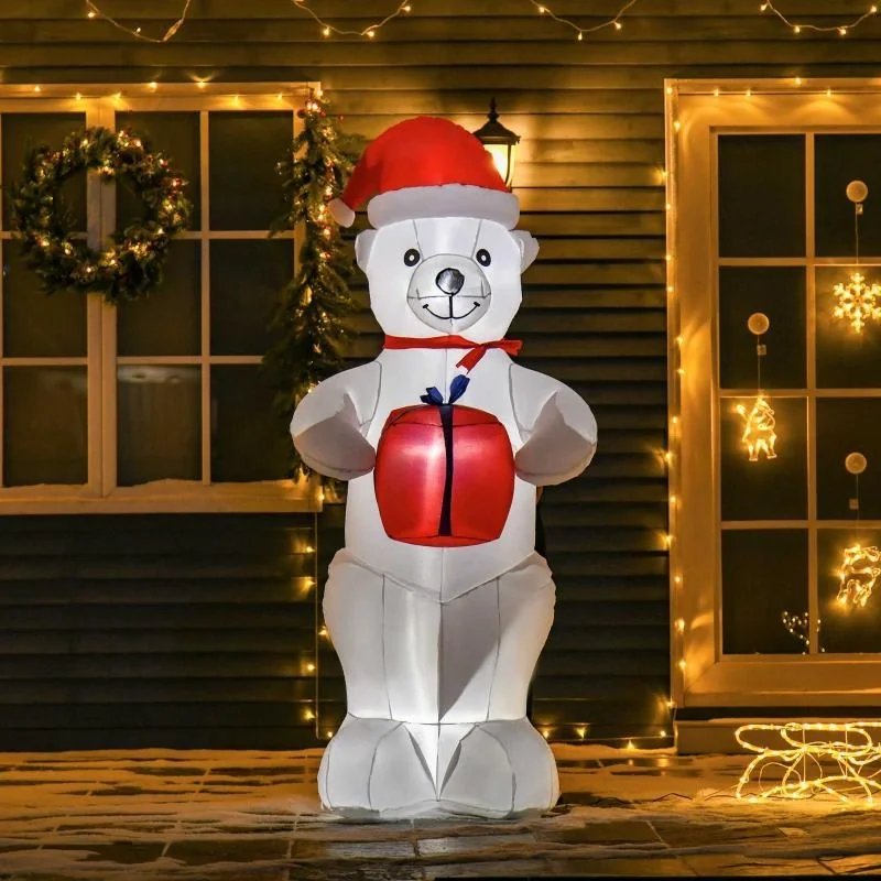 Aufblasbarer Weihnachts-Eisbär 1,8 m Decorationen - 6