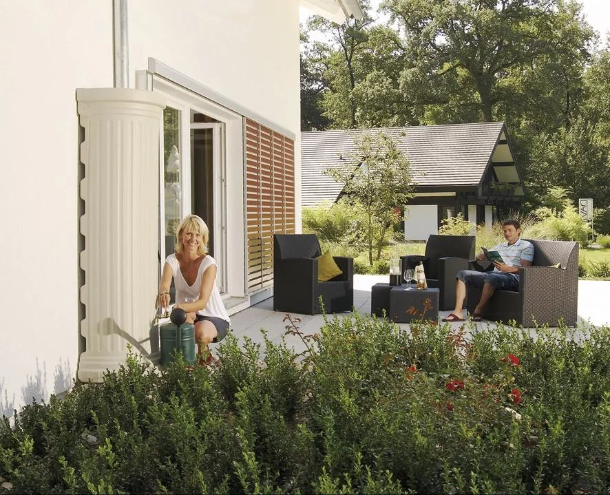 Säulentank / Regentonne "CLASSIC line", Sandbeige, 500 Liter. - 4