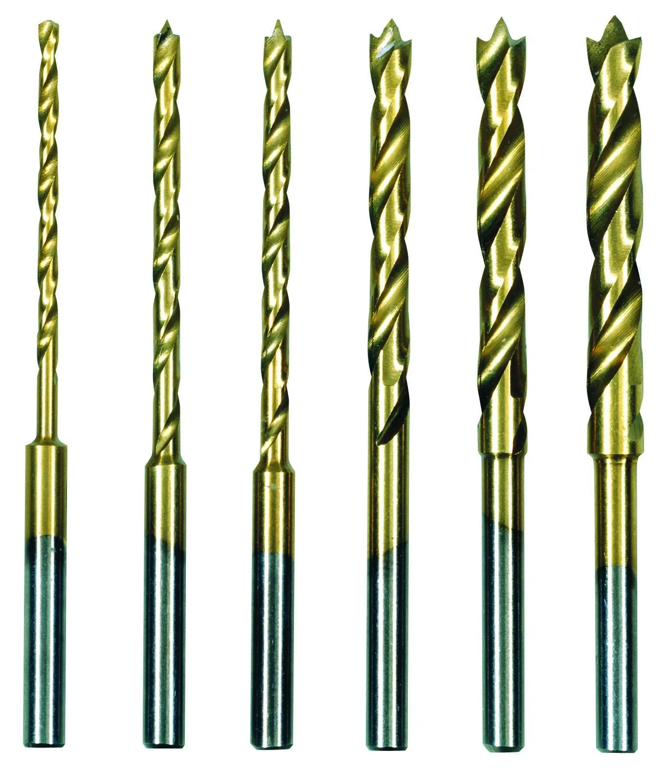 HSS Spiralbohrersatz mit Zentrierspitze 6-teilig, 1,5 bis 4 mm - 1