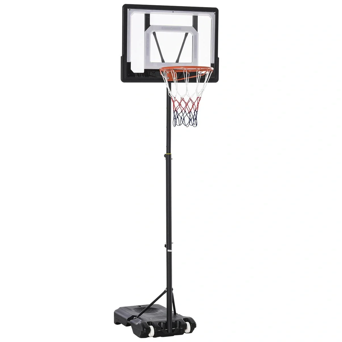 Basketballständer höhenverstellbar Basketballanlage für Kinder Basketballkorb mit Räder draußen Stahl PVC HDPE Schwarz 8 - 4