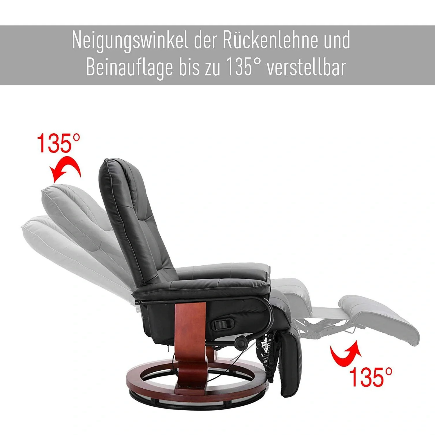 Relaxsessel mit rundem Holzfuß - 8