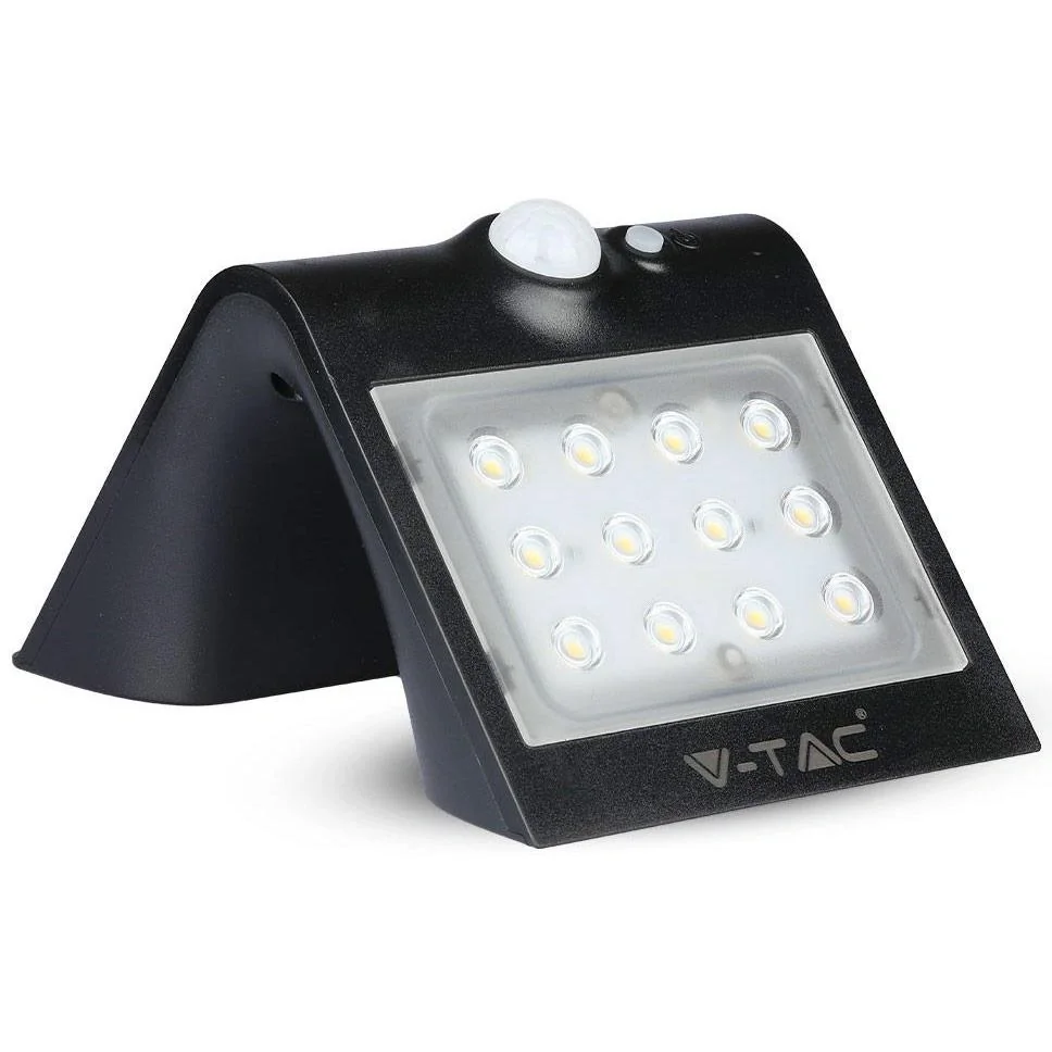 VT-767-2 LED-Solar-Außenbeleuchtung - 1,5W - 220Lm - schwarz - 7