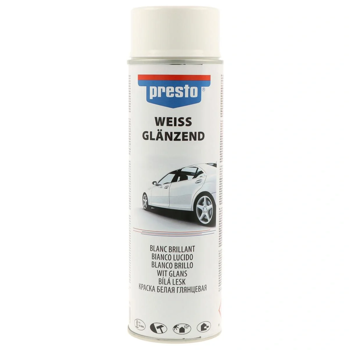 Rallye-Spraydose, glänzend, 500 ml, Farbe Weiß - 2