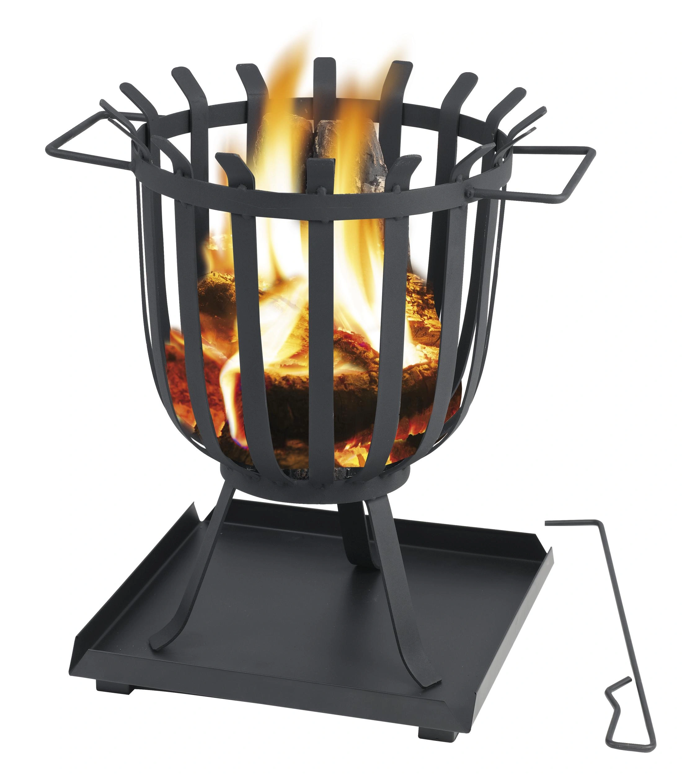 Feuerkorb "Brentwood" - ca. 36 cm Ø, schwarz - 6