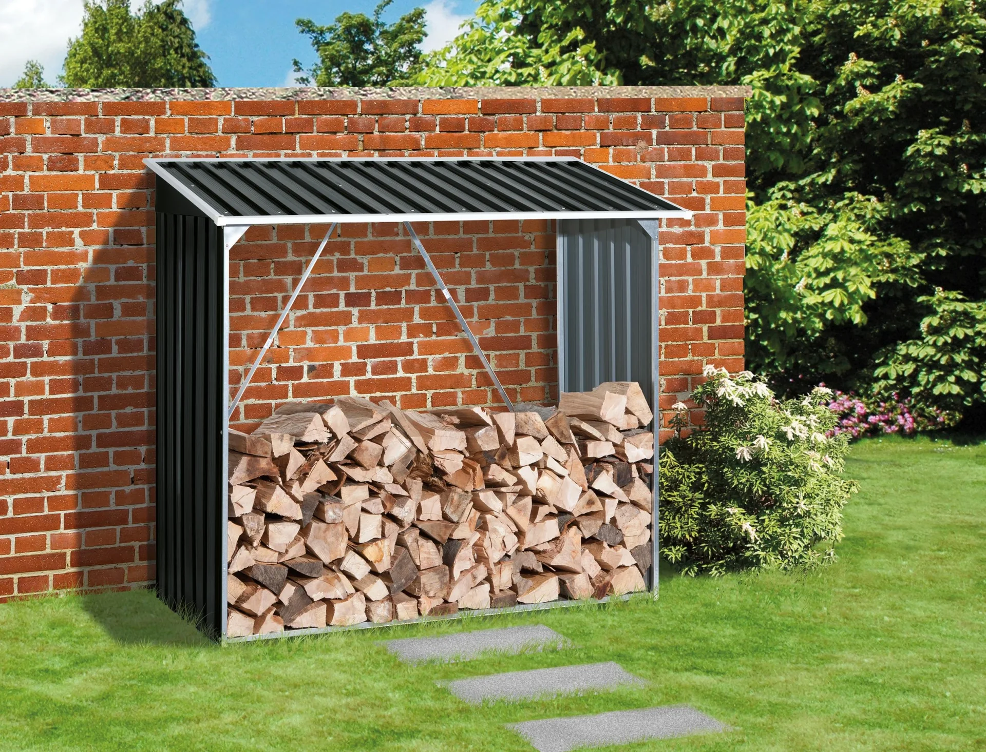 Kaminholzregal anthrazit - 3