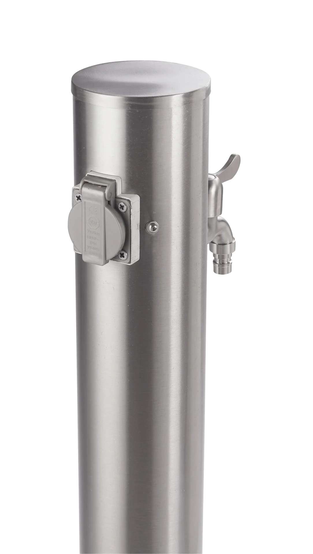 Wasserzapfsäule Edelstahl mit integrierter Steckdose - 2