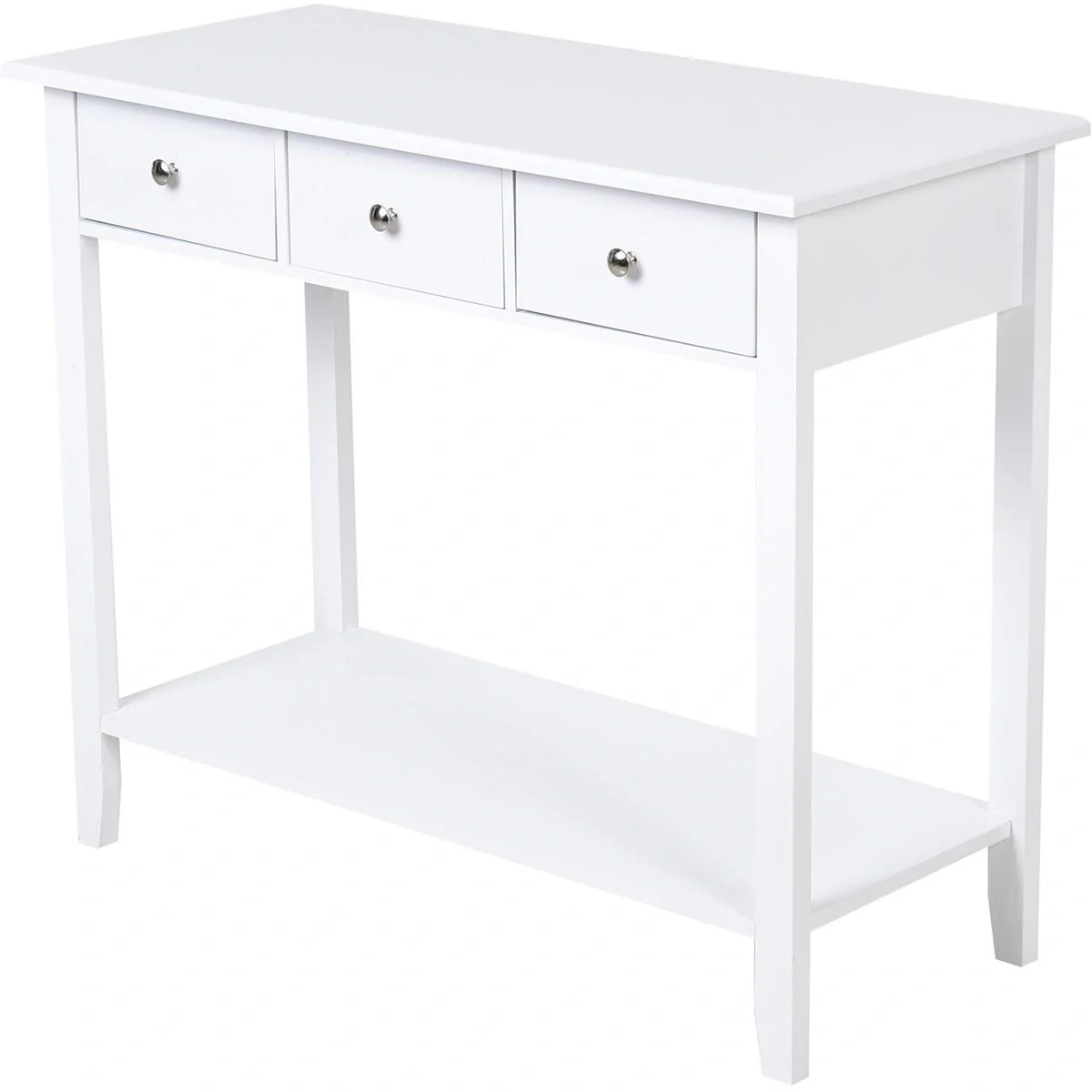 Beistelltisch mit 3 Schubladen, Massivholz - 1