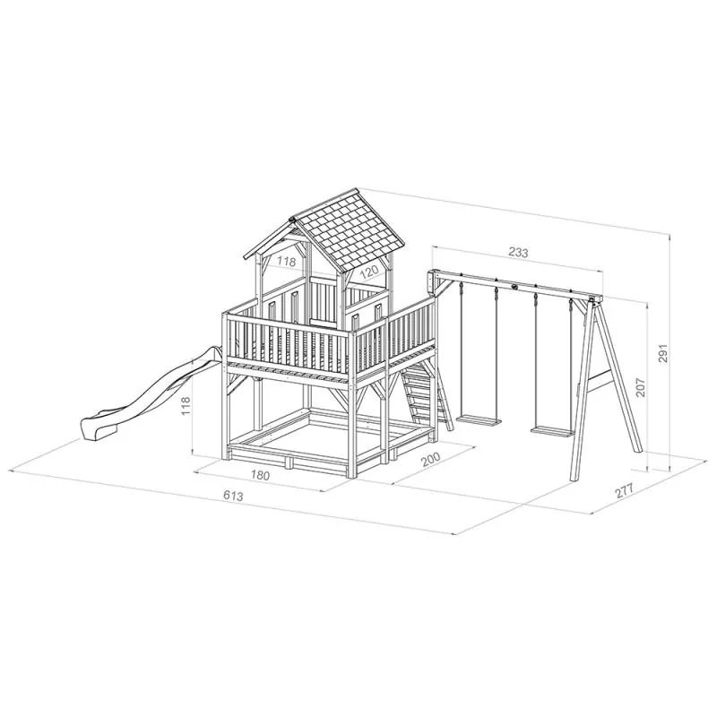 Spielhaus Atka + DoppeLT SChaukel - 3
