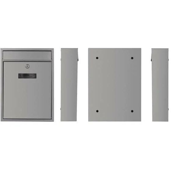 Briefkasten Ibiza Silber - 260x80x360 mm - 1