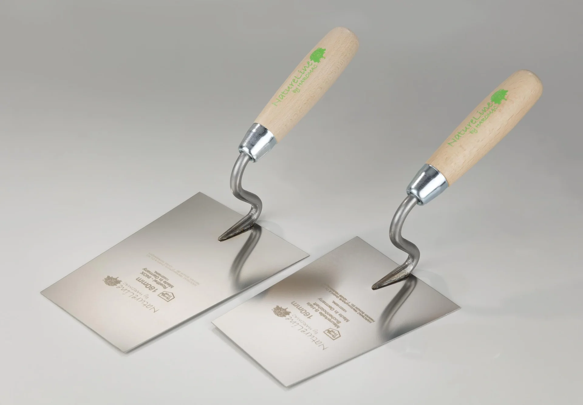 Maurerkelle, S-Hals, 180mm, Rostfrei, Heft Naturholz - 1