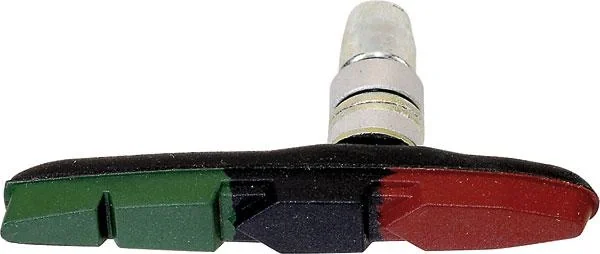 Fahrrad V-Bremsschuhe, 3-farbig, mit Bolzen, Gewinde + Befestigung - 1