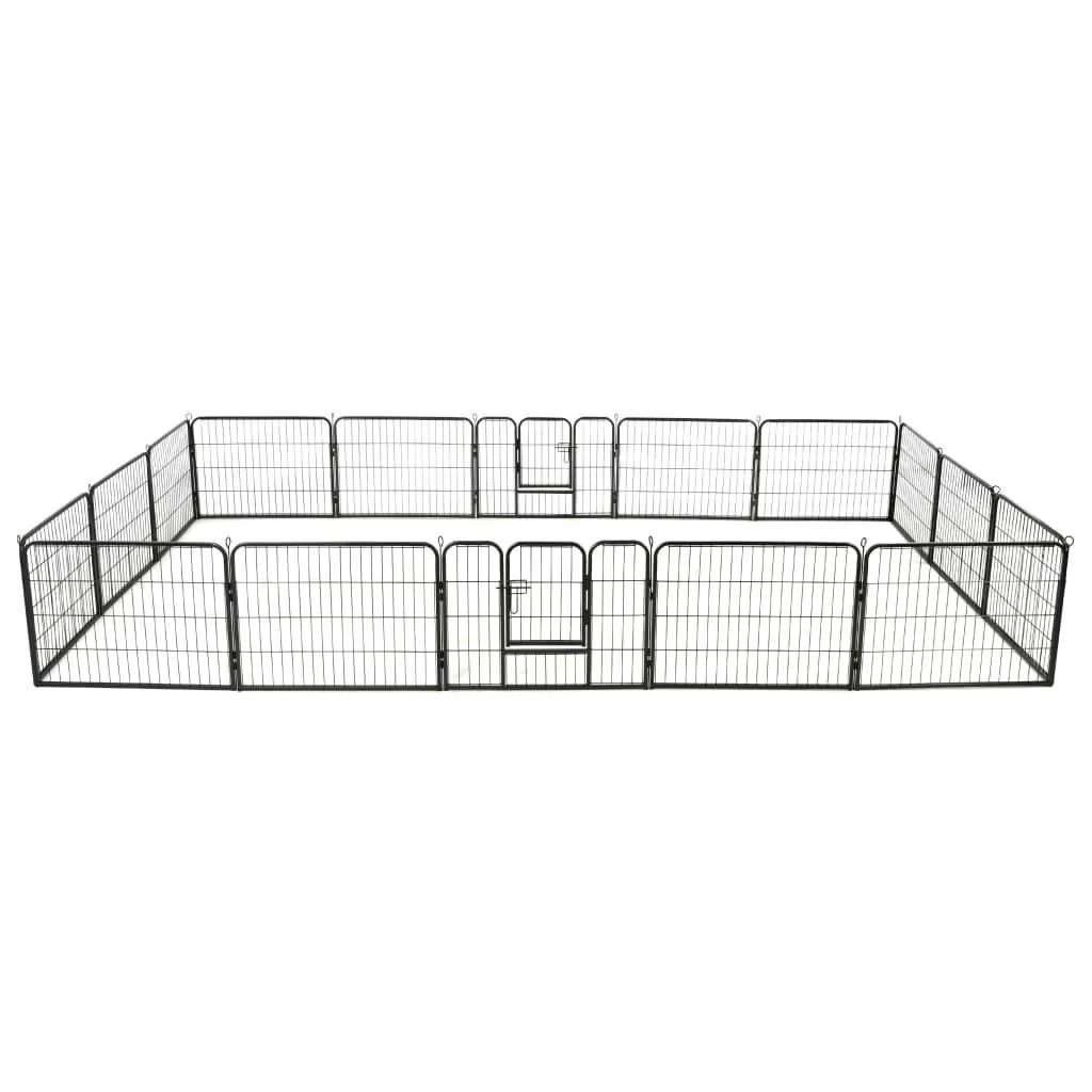 Hundeauslauf mit 16 Platten 60x80 cm - 1