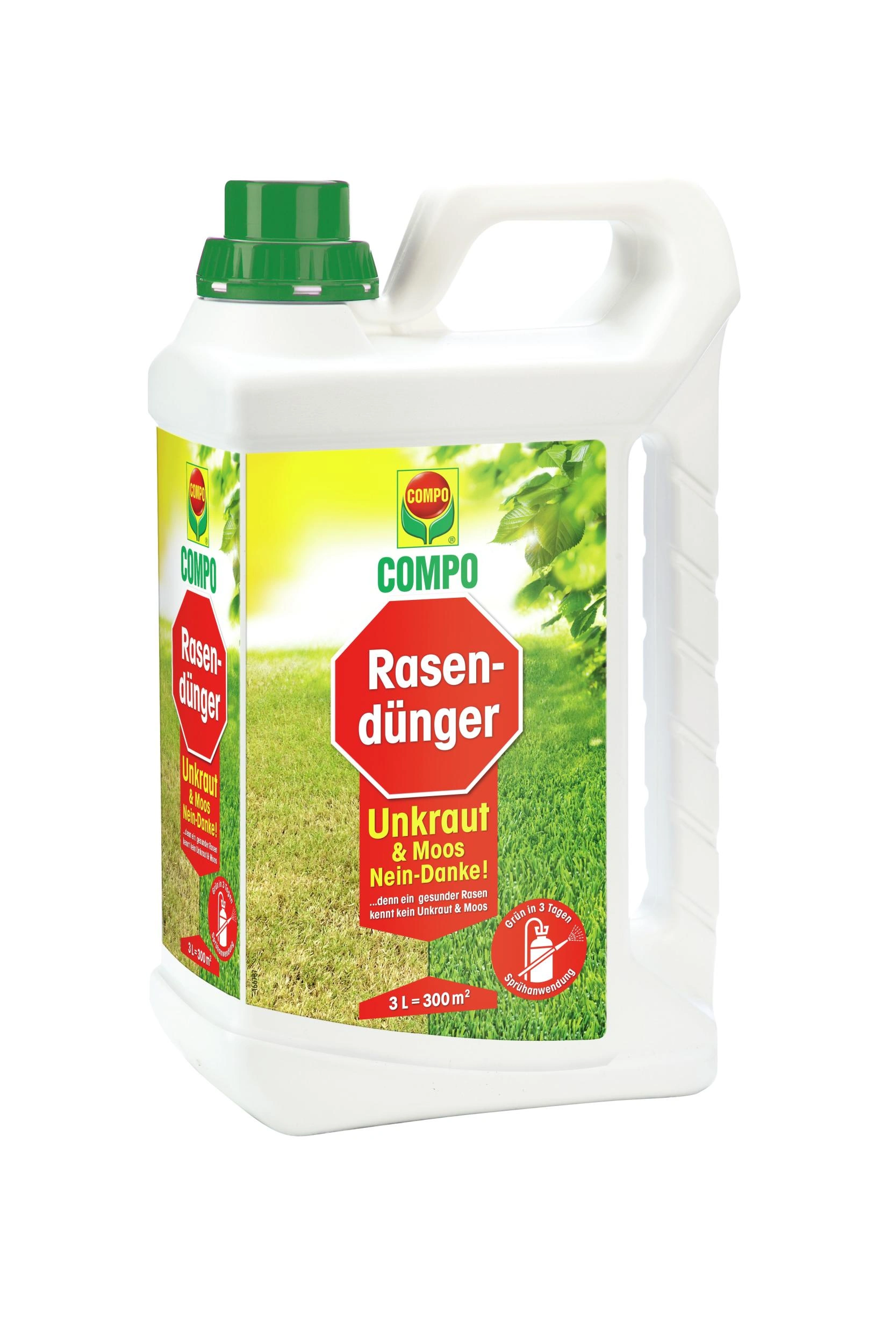 Rasendünger,gegen Unkraut und Moos, 3 Liter - 1