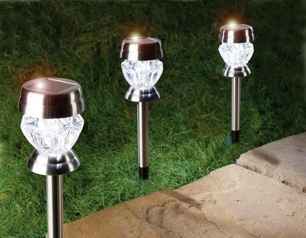 Solarlampen mit Kristallglas im 3er-Set - 3