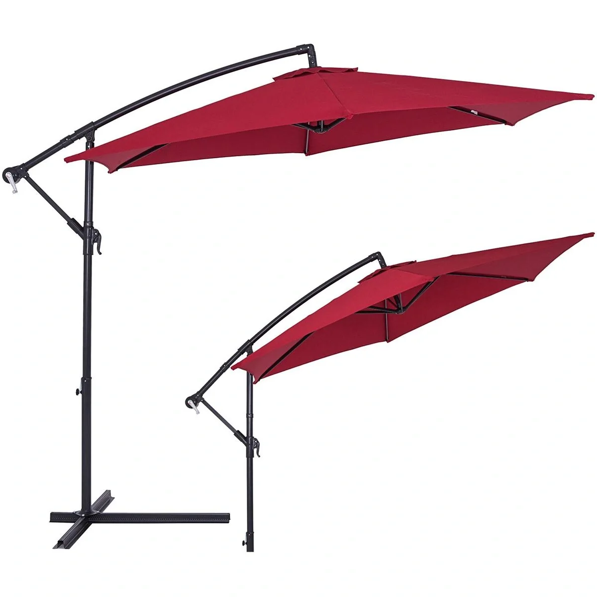 Sonnenschirm Aluminium Ø 300cm rot mit UV-Schutz 40+ - 10