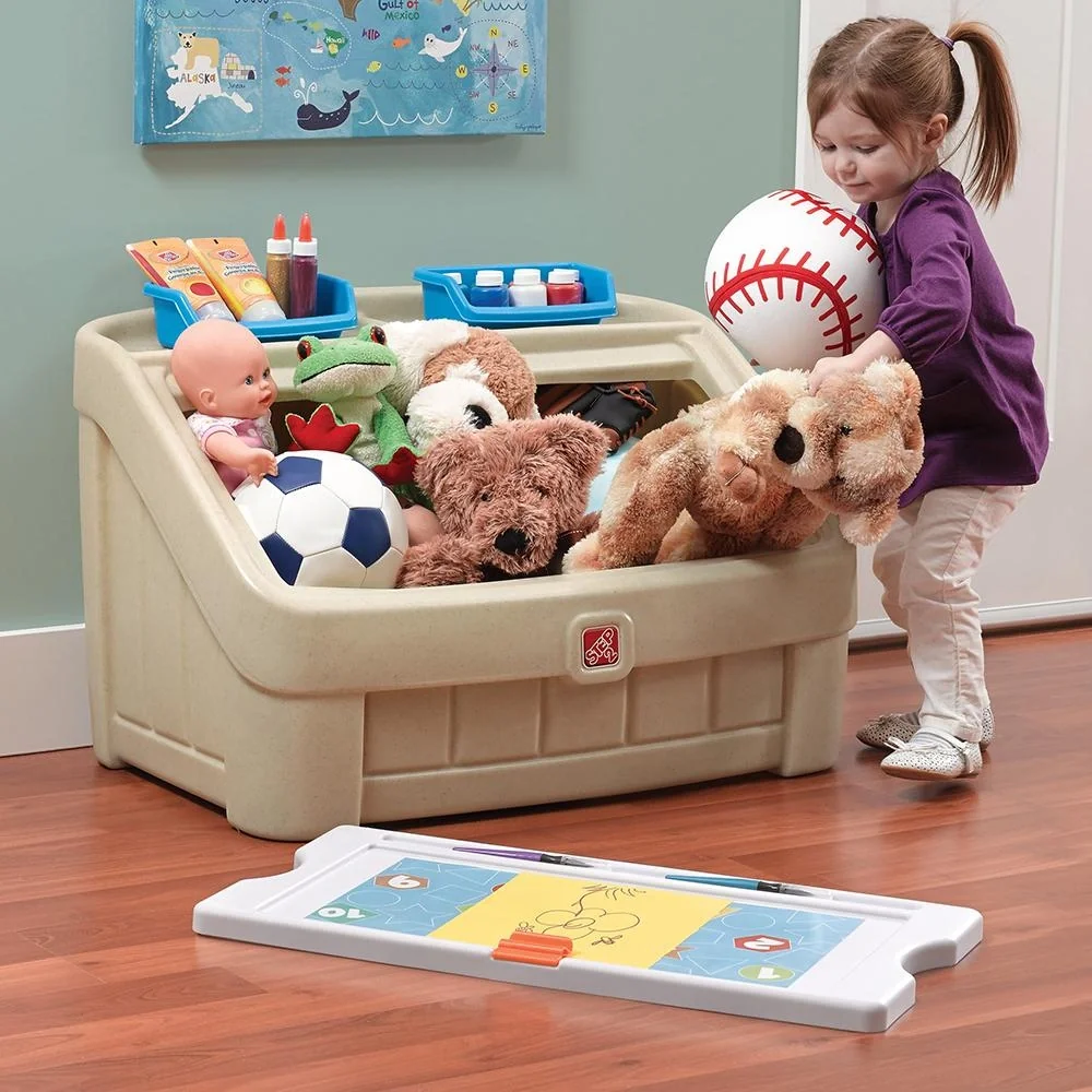 2-in-1 Toy Box & Art Deckel - 1