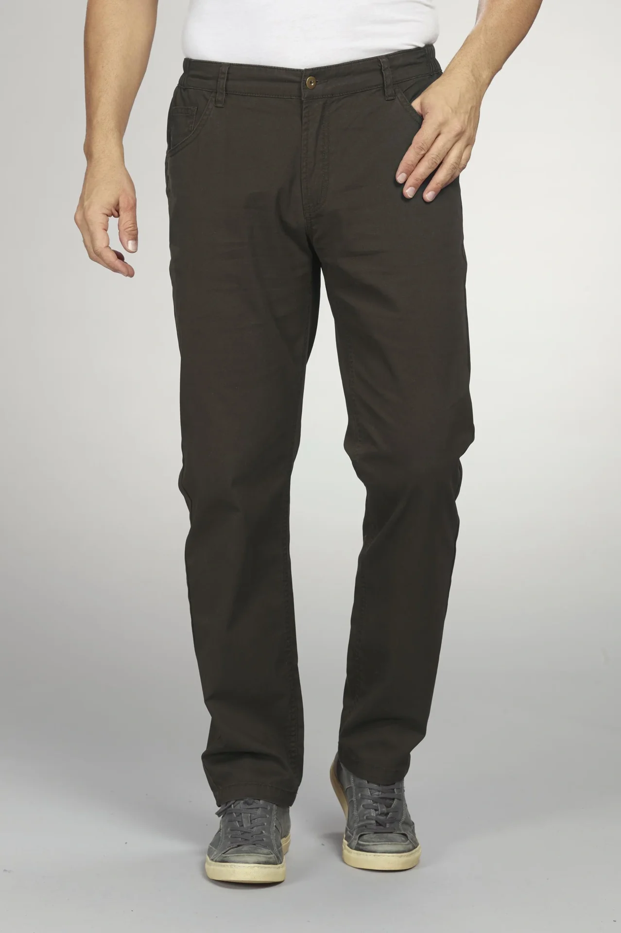 Stretchhose mit Komfortbund, Farbe dunkelbraun, Gr.50 - 2