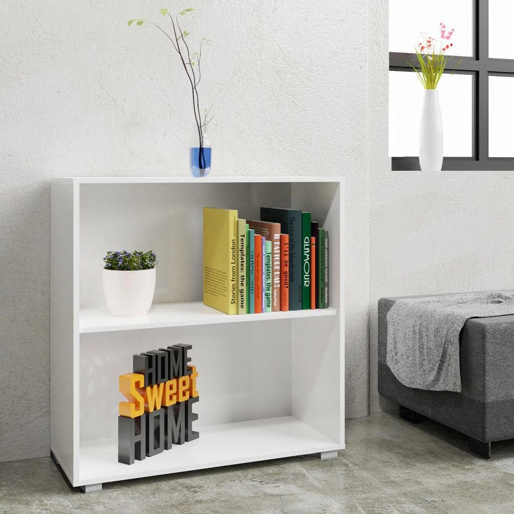 Bücherregal "Vela" Weiß - 2 Fachböden - 5